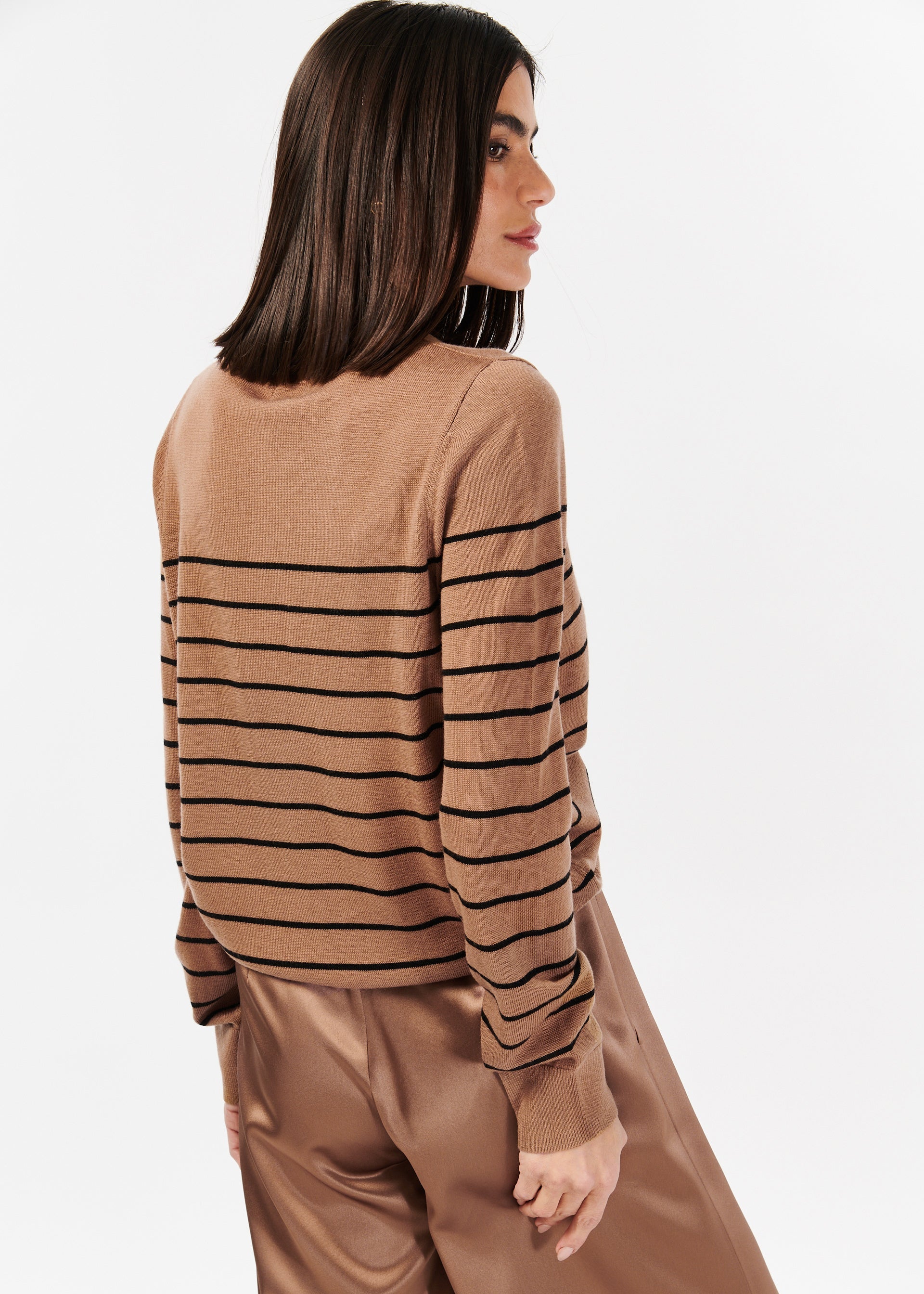 Lucinda Sweater Nutshell Stripe