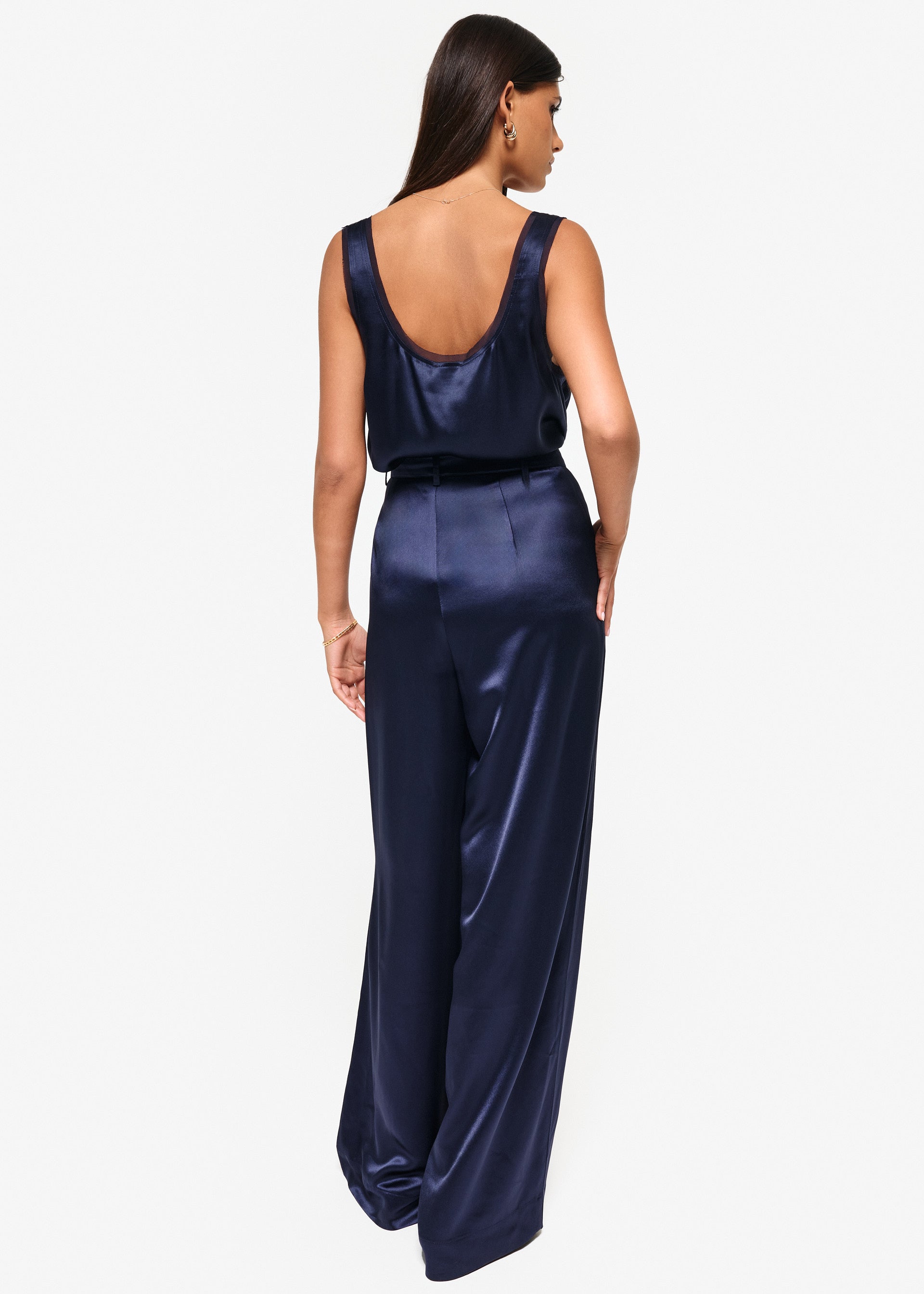 Noura Wide Leg Pant Navy