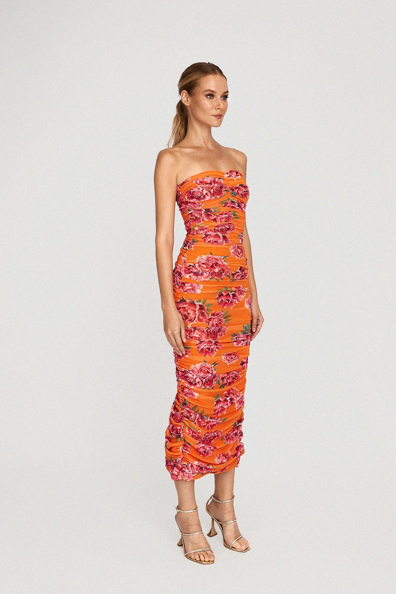 Farrah Dress - Orange/pink