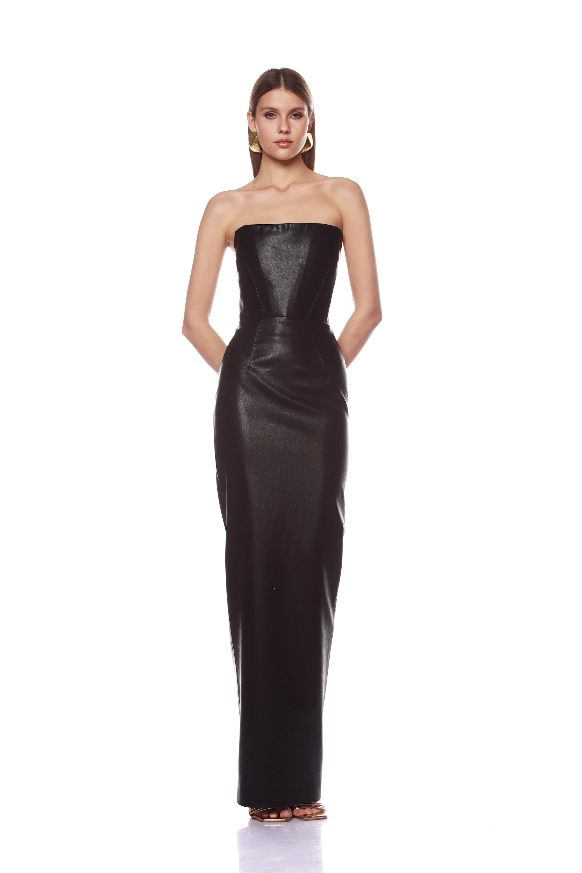 Florentina Faux Leather Gown