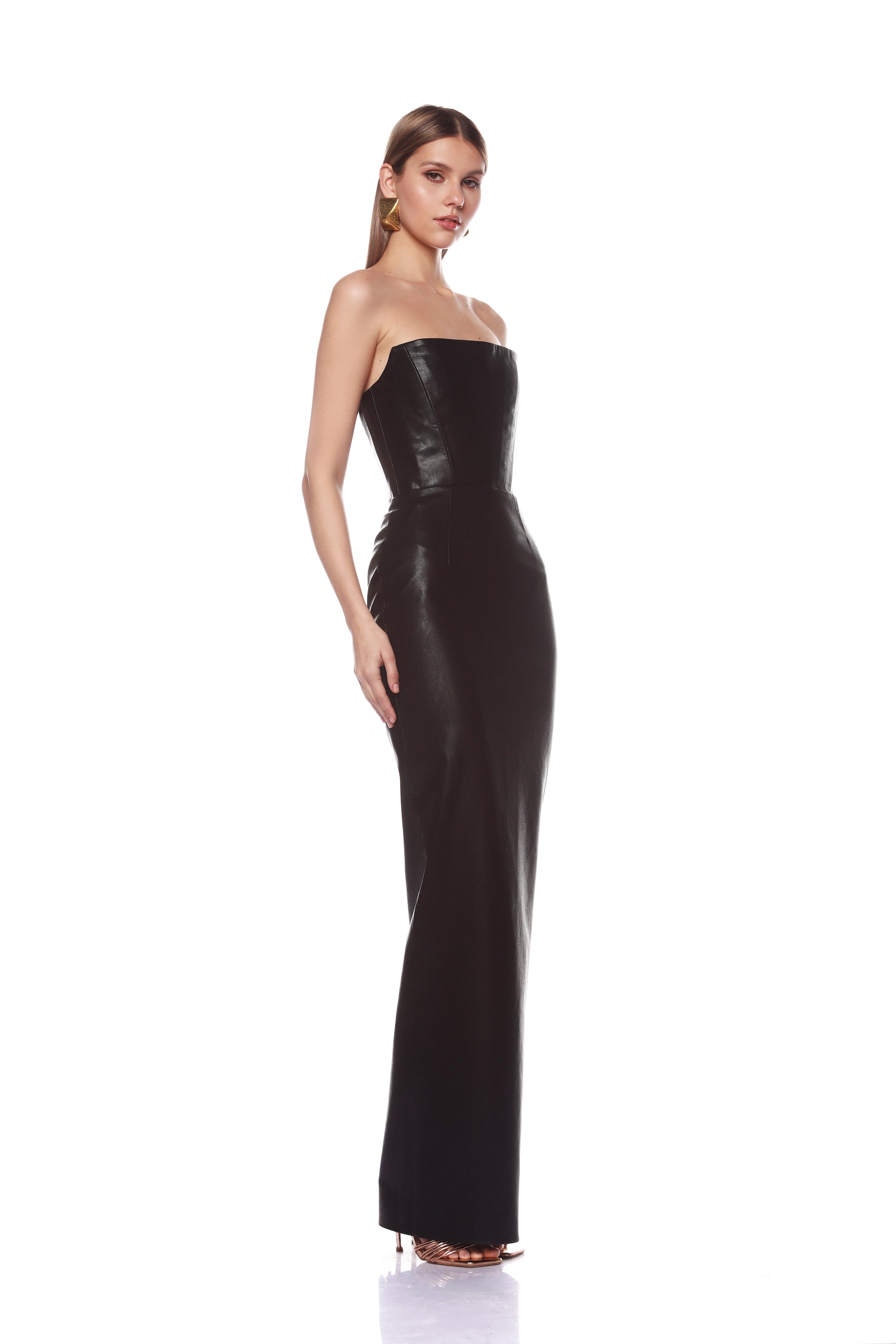 Florentina Faux Leather Gown