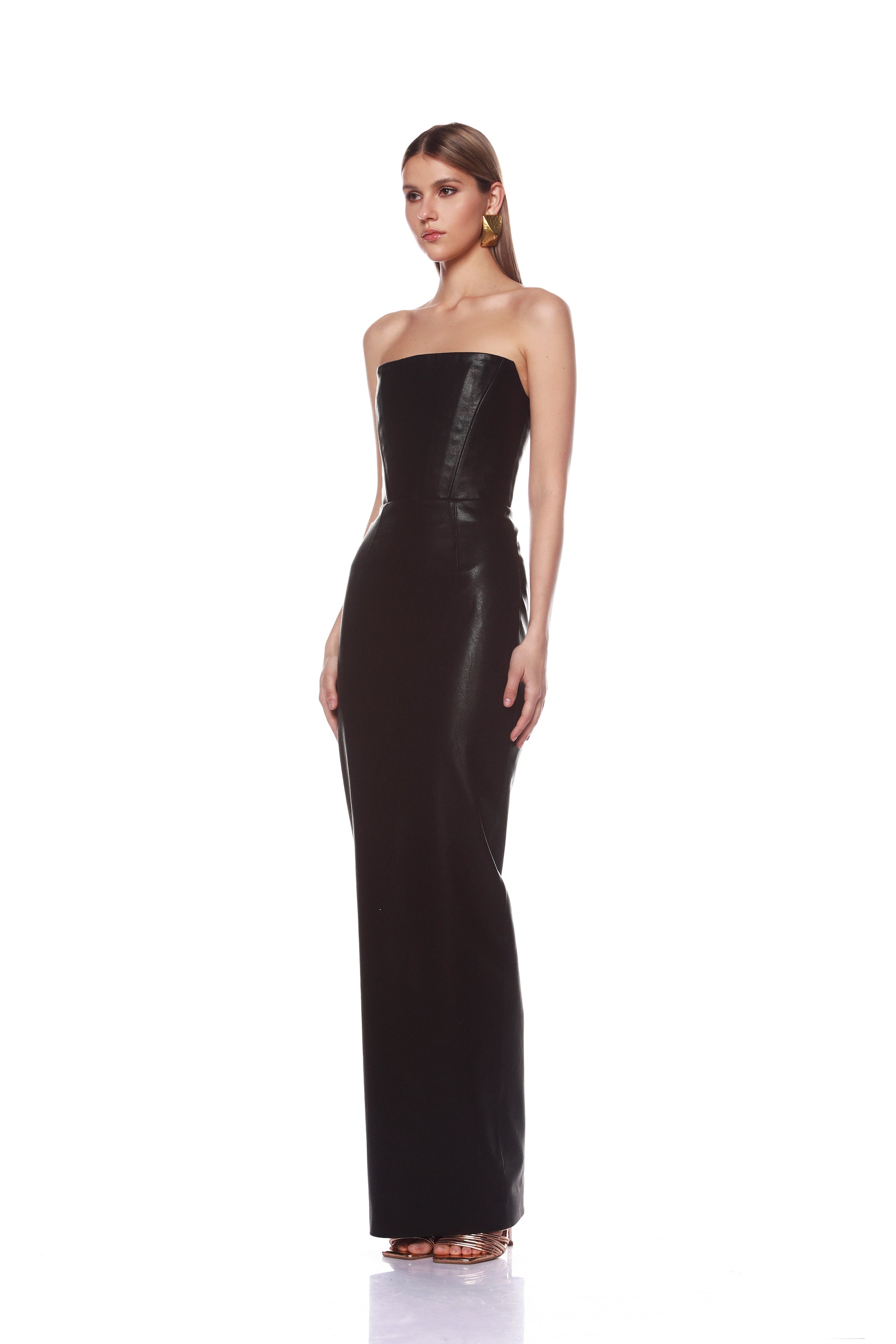 Florentina Faux Leather Gown