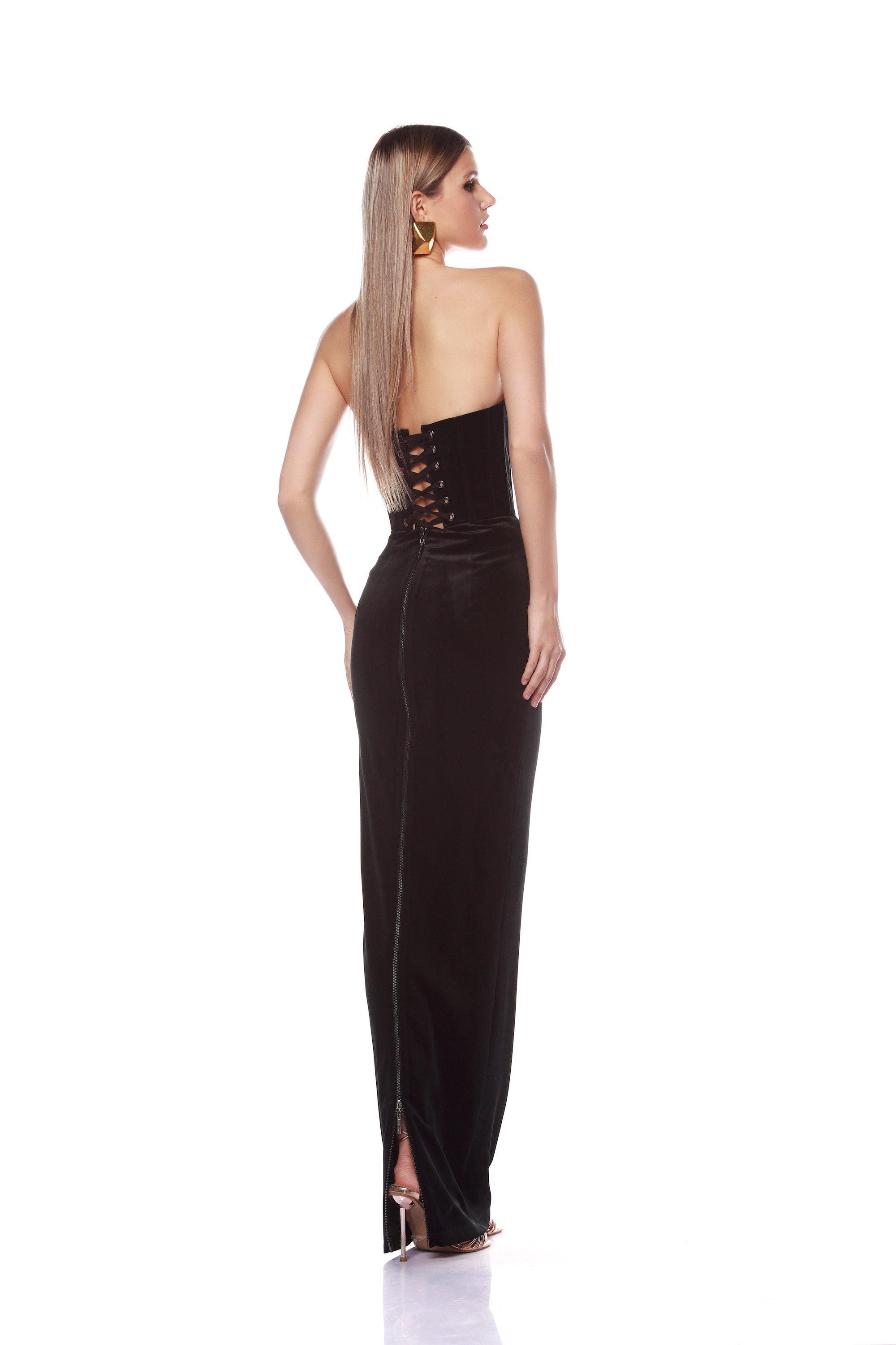 Florentina Faux Leather Gown