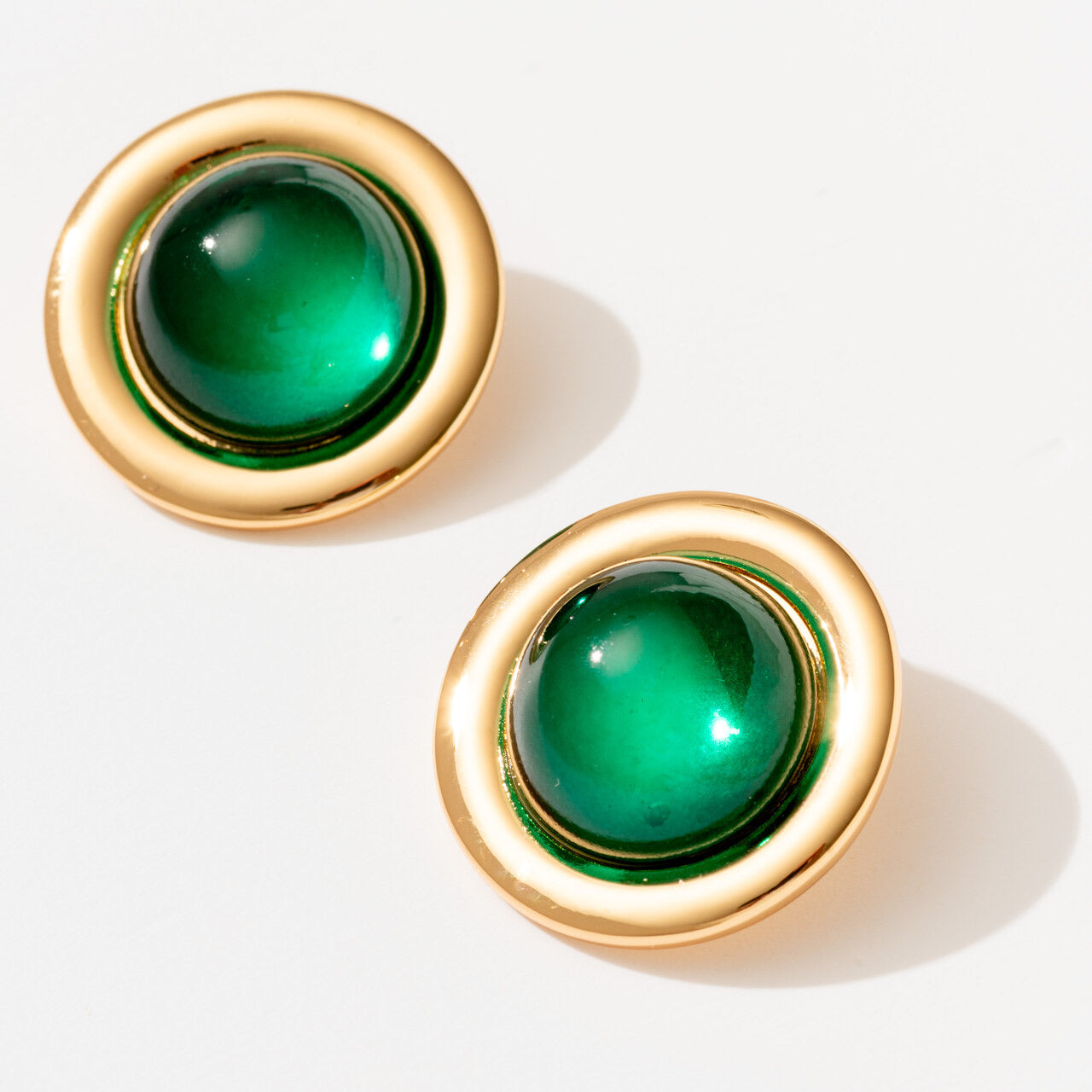 Maldives Earrings in Emerald