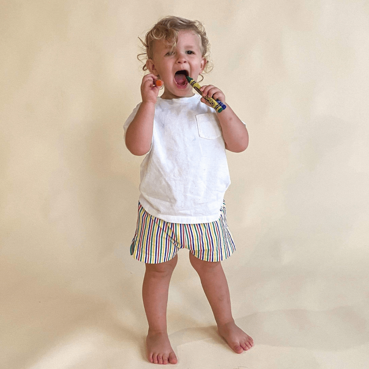 Fun Stripe Mini Swim Trunk