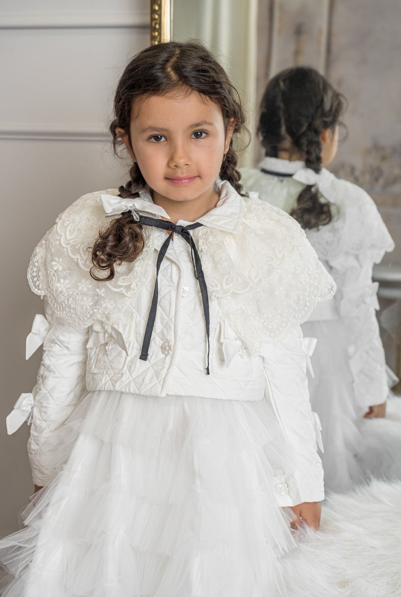 Poppy White Quilted Jacket - Petite Maison Kids