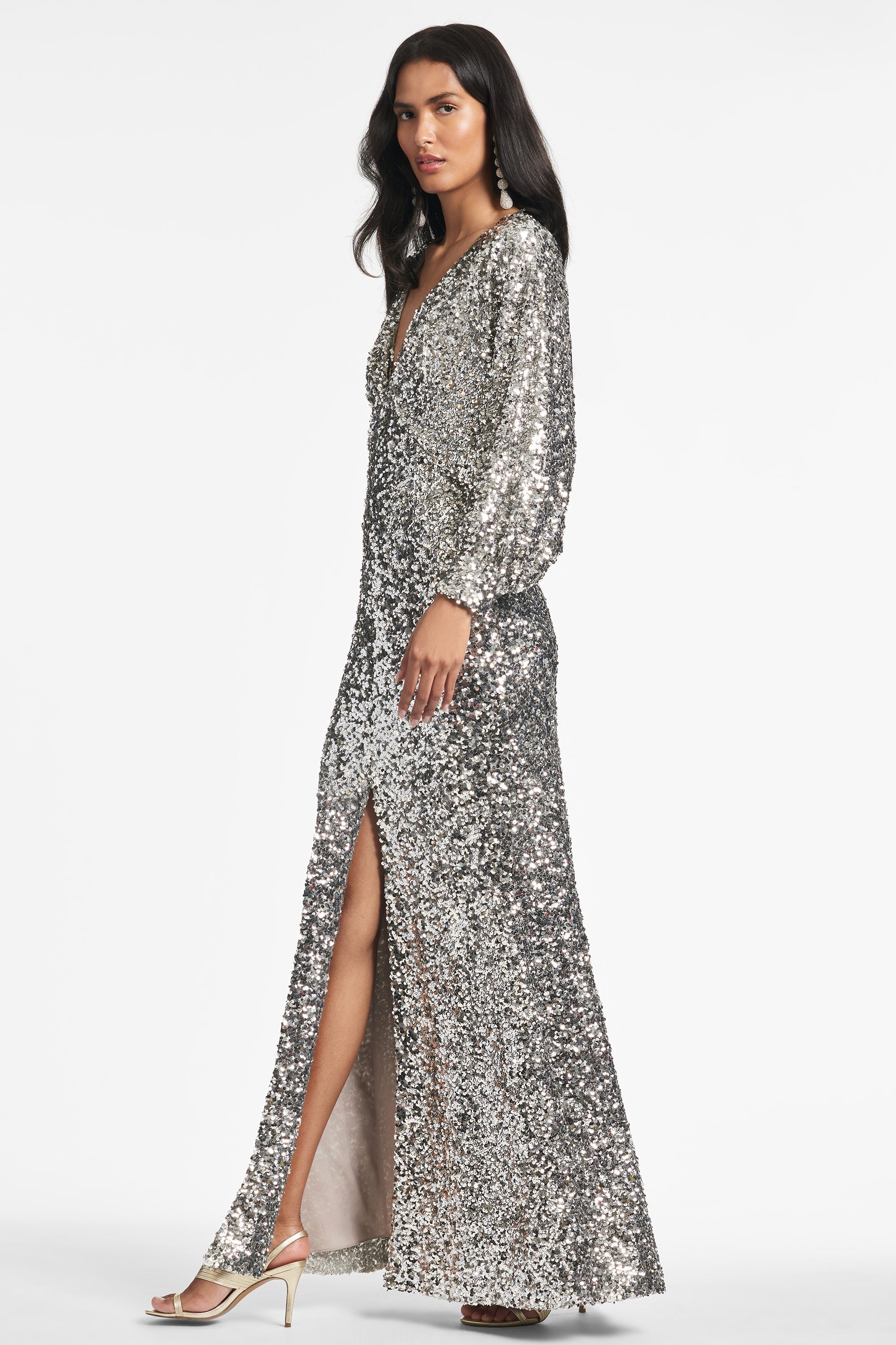 Gabby Gown - Silver Sequins - Final Sale