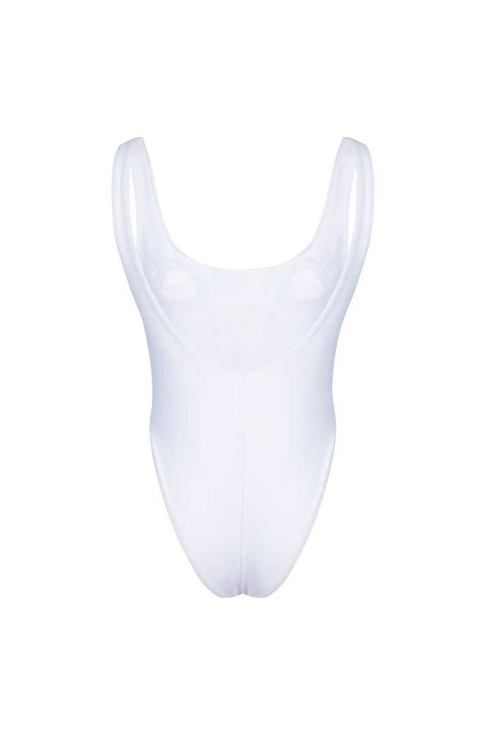 Sunny Snake Beaded Swimsuit White