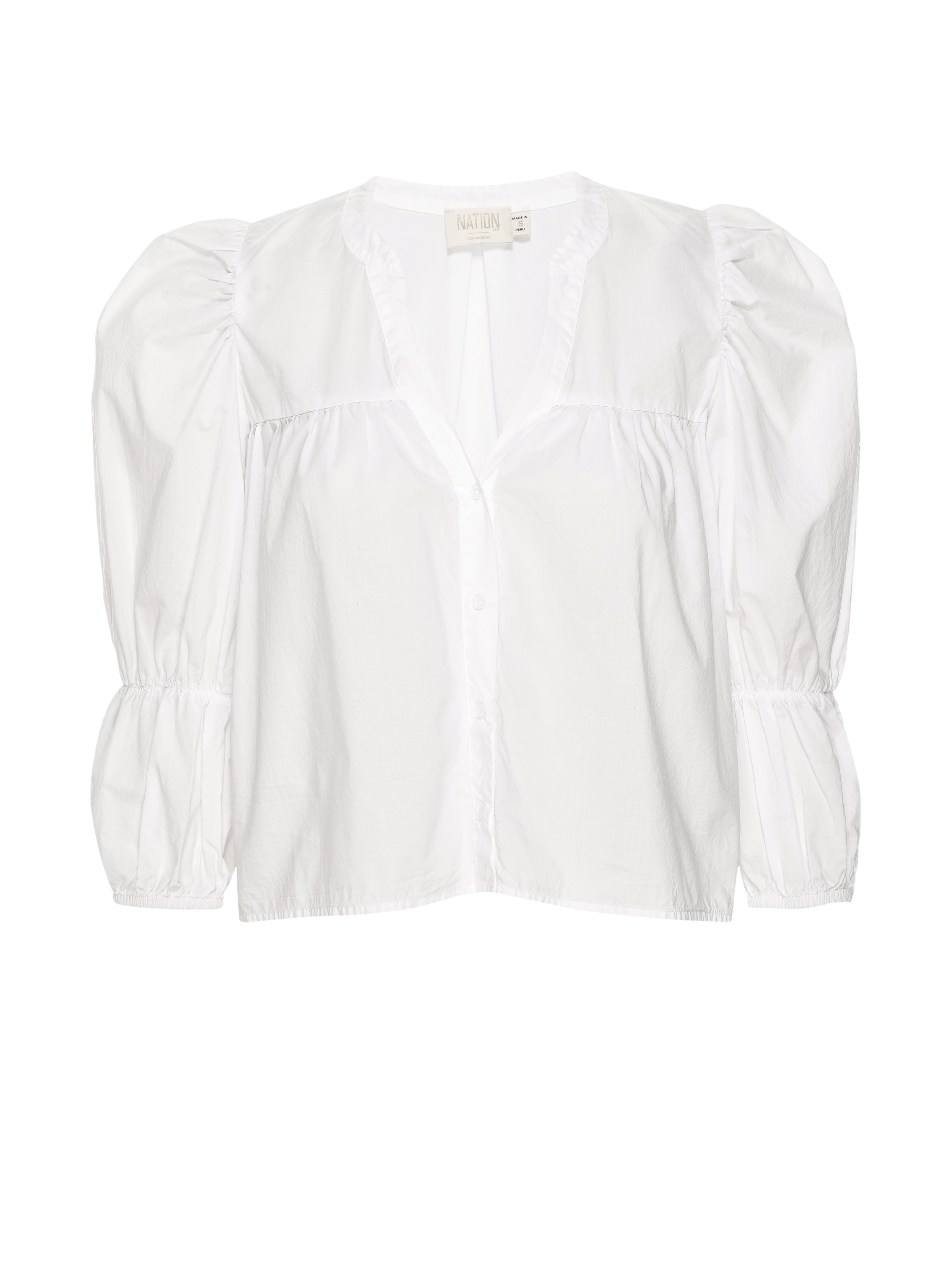 NATION LTD Geneva Tiered Sleeve Top