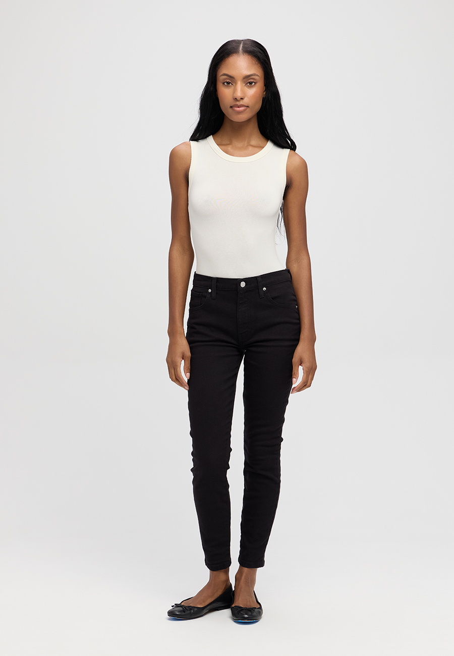 Giselle Mid Rise Skinny - Onyx