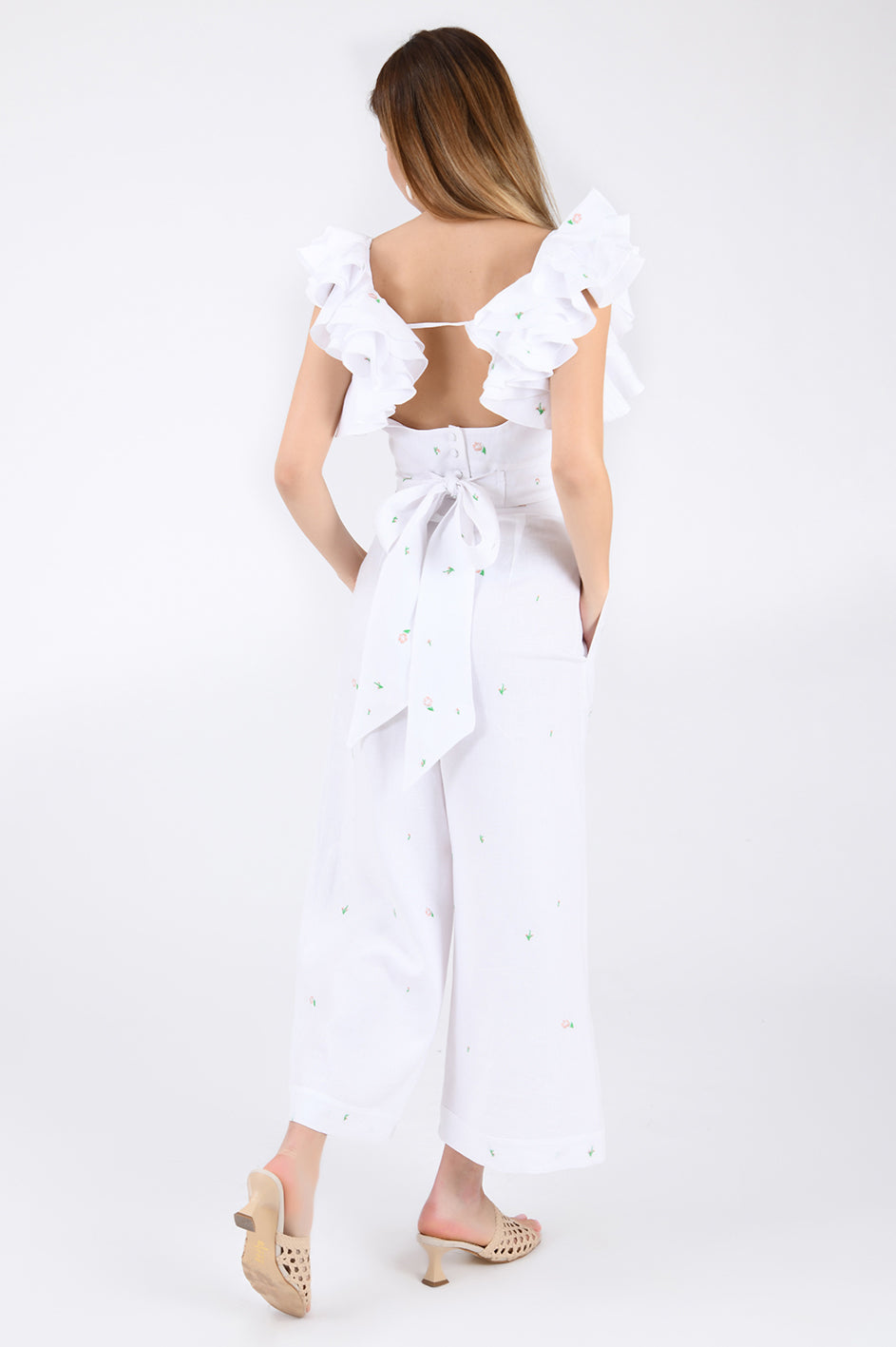 Anais Pant Set | White