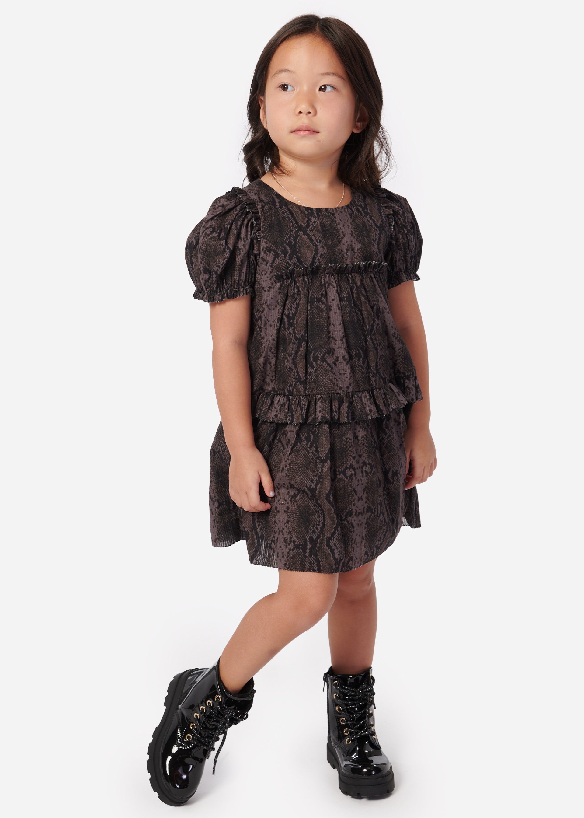 Luvia Kid Dress Gray Snake