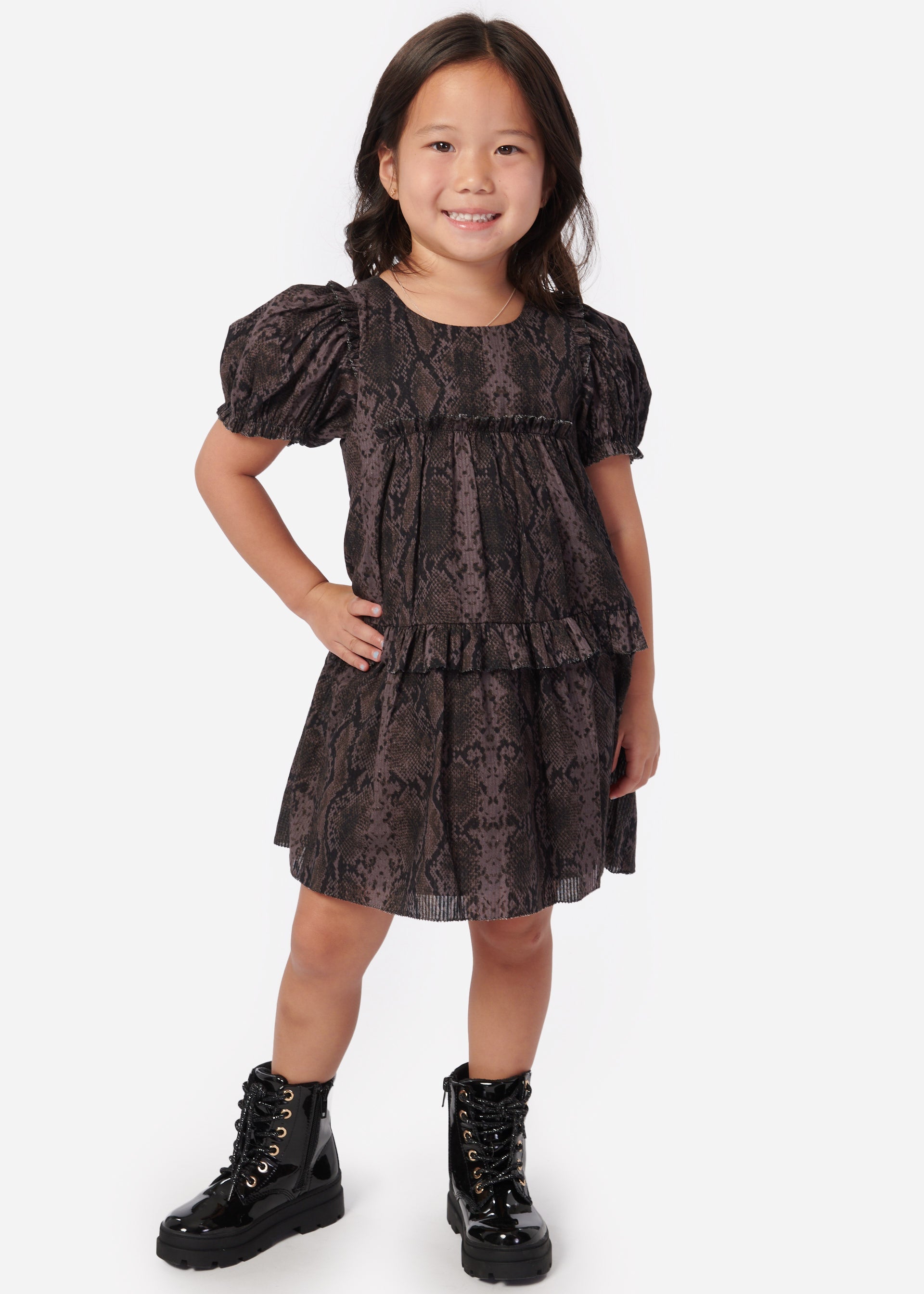 Luvia Kid Dress Gray Snake