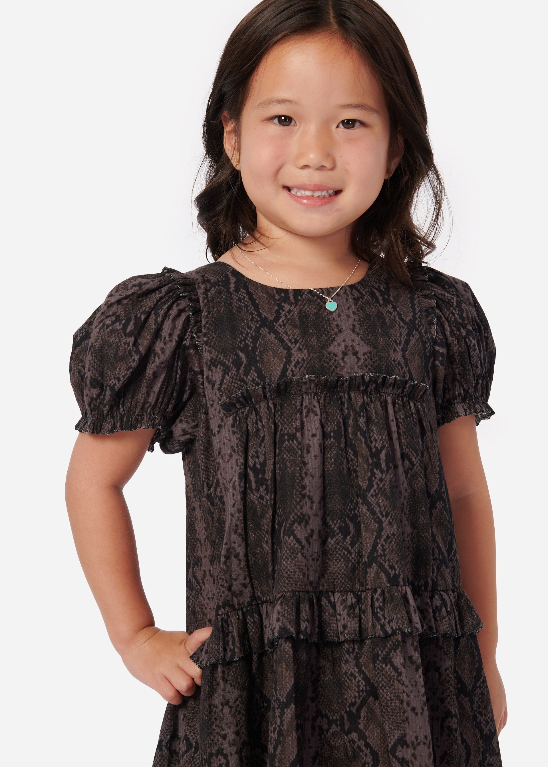 Luvia Kid Dress Gray Snake