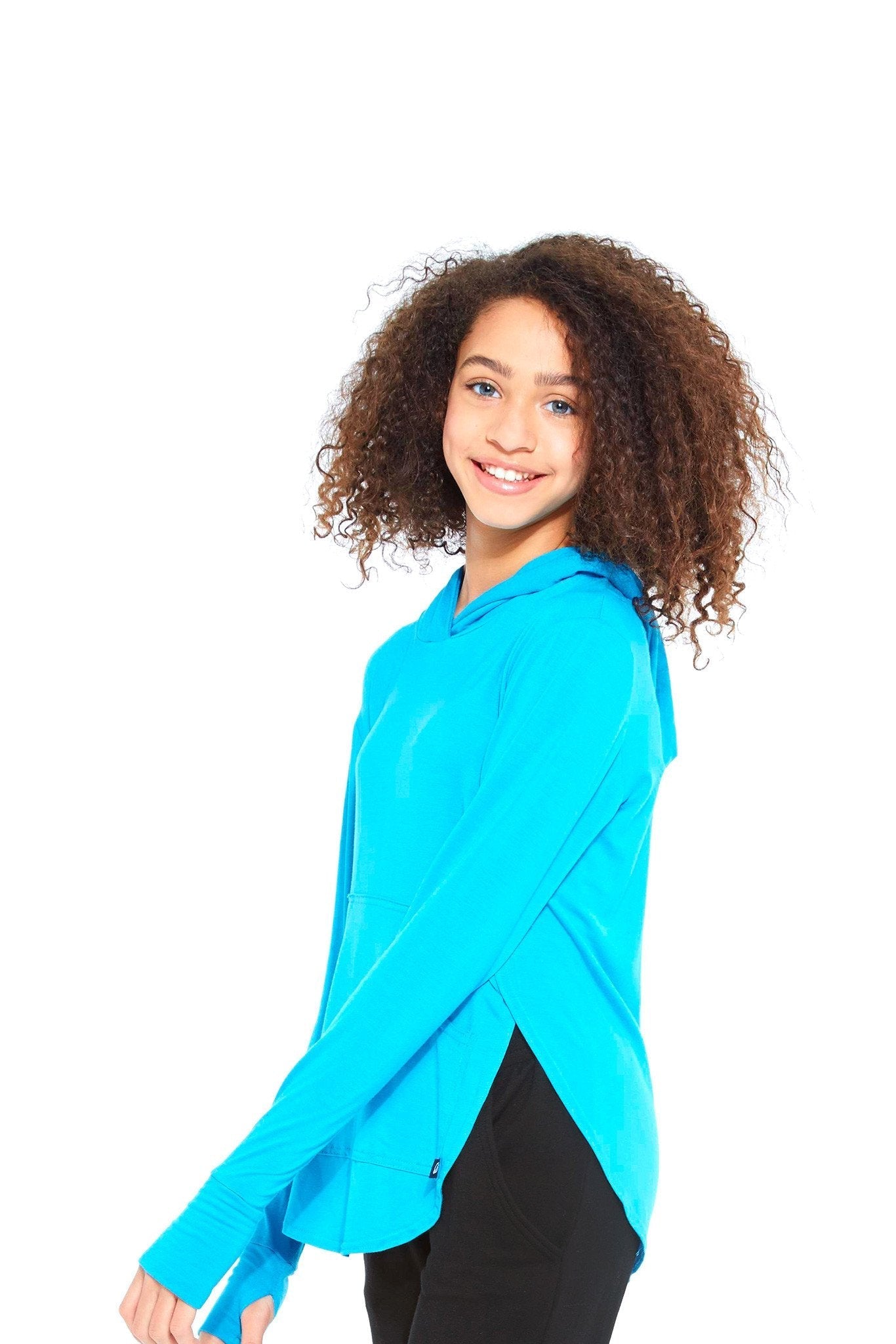 Girls Turquoise Hooded Long Sleeve by Terez