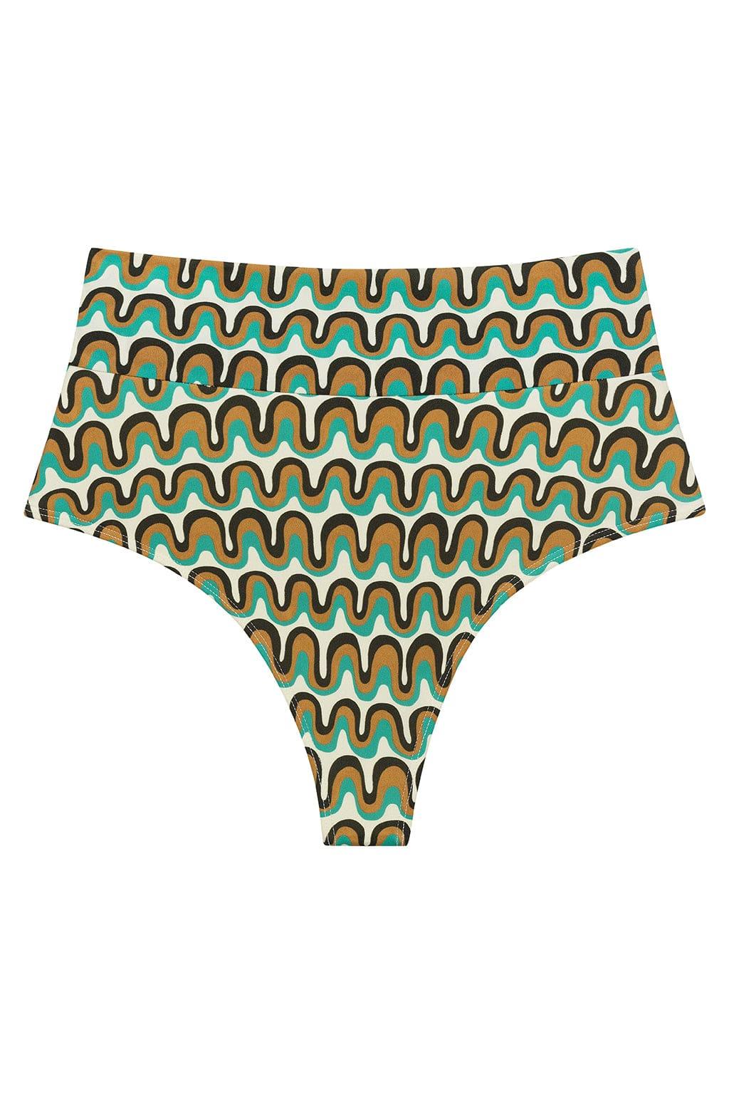 Groovy Full Coverage High Rise Bikini Bottom