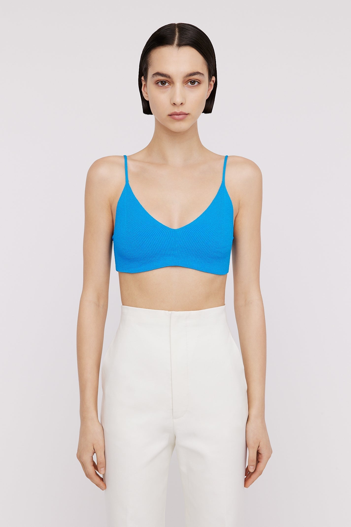 Crepe Knit Bralette Turquoise TURQUOISE - Scanlan Theodore US