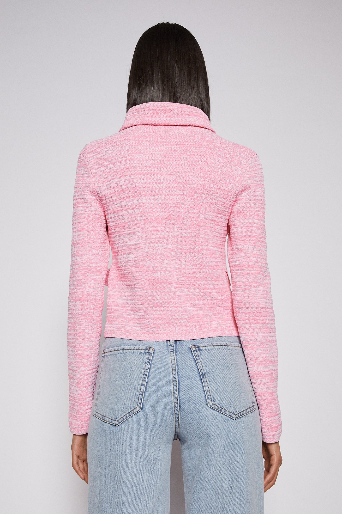 Crepe Knit Tweed Jacket Pink PINK - Scanlan Theodore US
