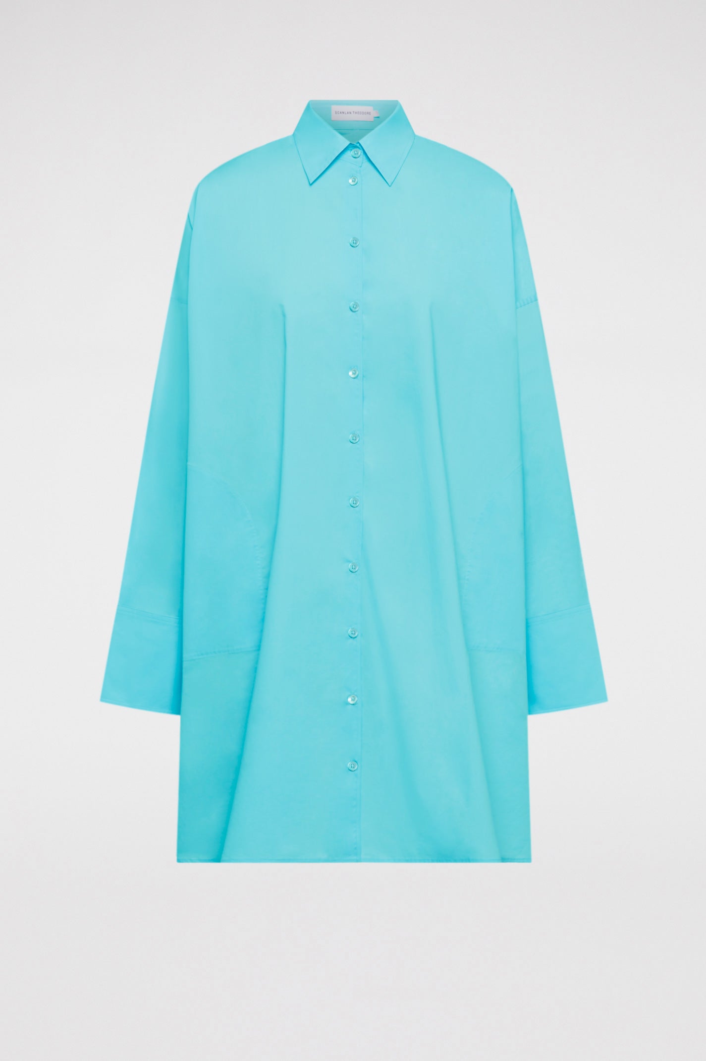 Parachute Pocket Shirt Dress Turquoise TURQUOISE - Scanlan Theodore US