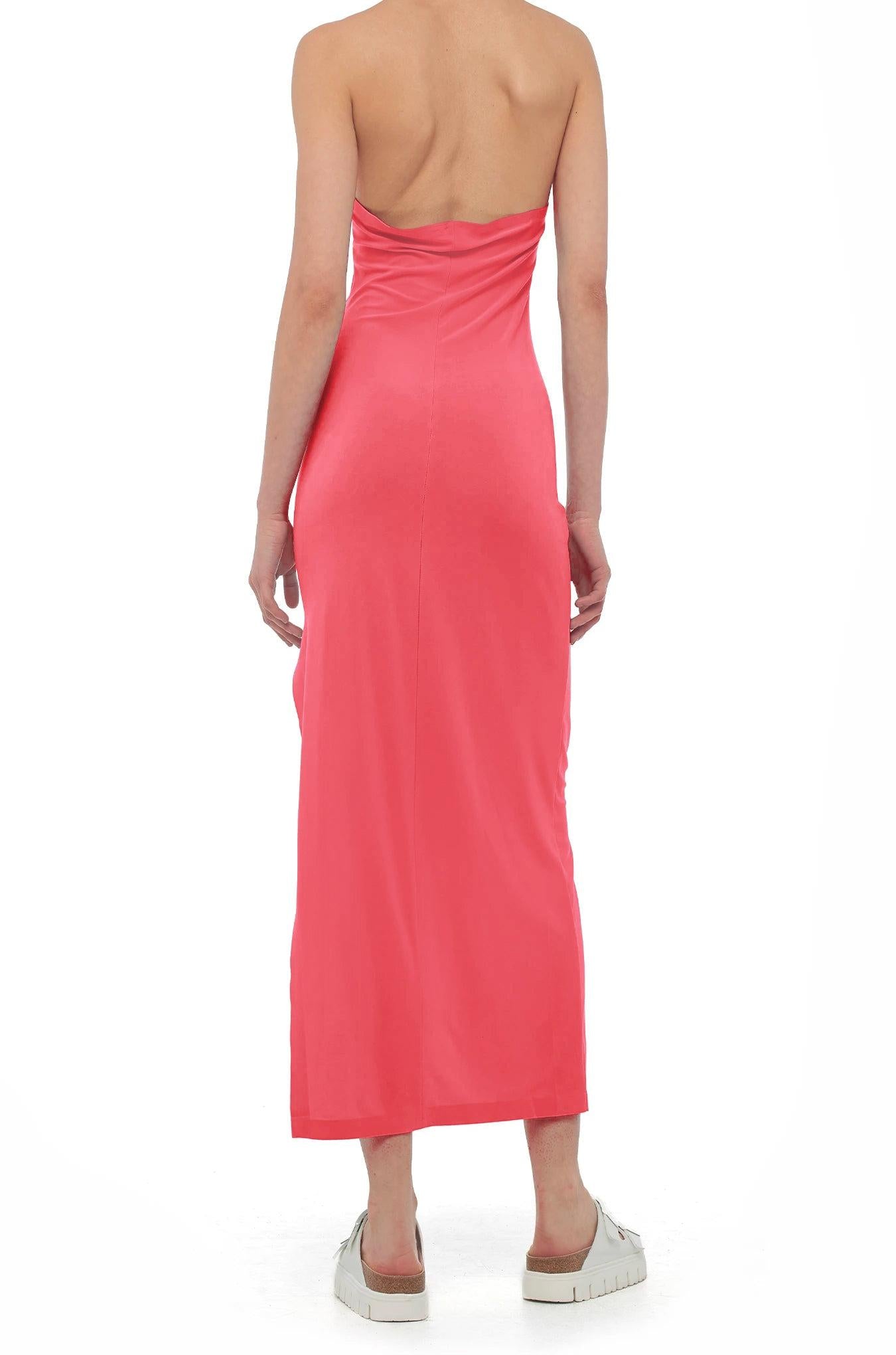 HALTER TURTLE SIDE SLIT GOWN