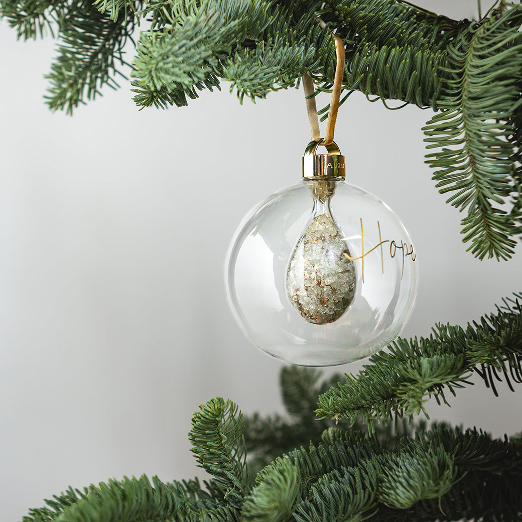 Holiday Hope Ornament, Crystal & Gold