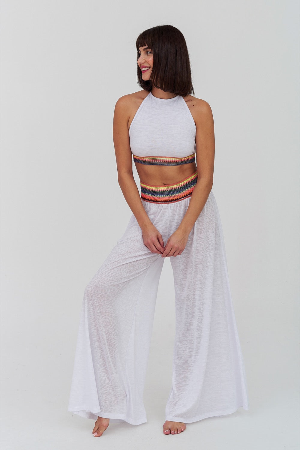 Halter Top & Wide Leg Pant Set