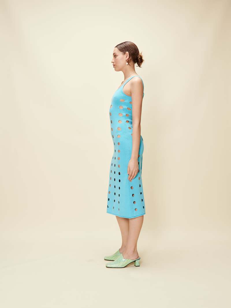 Canopy Knit Dress - Lido Blue