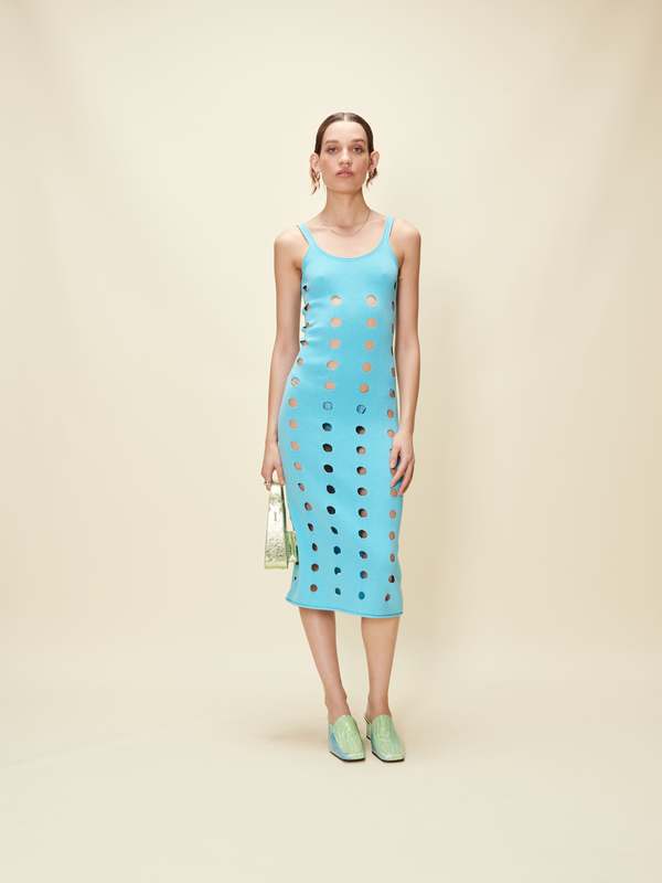 Canopy Knit Dress - Lido Blue