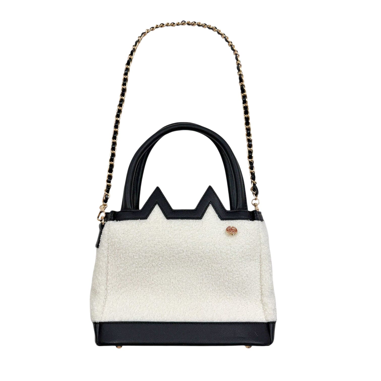 Kat handbag designed with fun and elegance featuring fur detail with cat ears at the top. super cute to pair with anything from the teddy collection.
