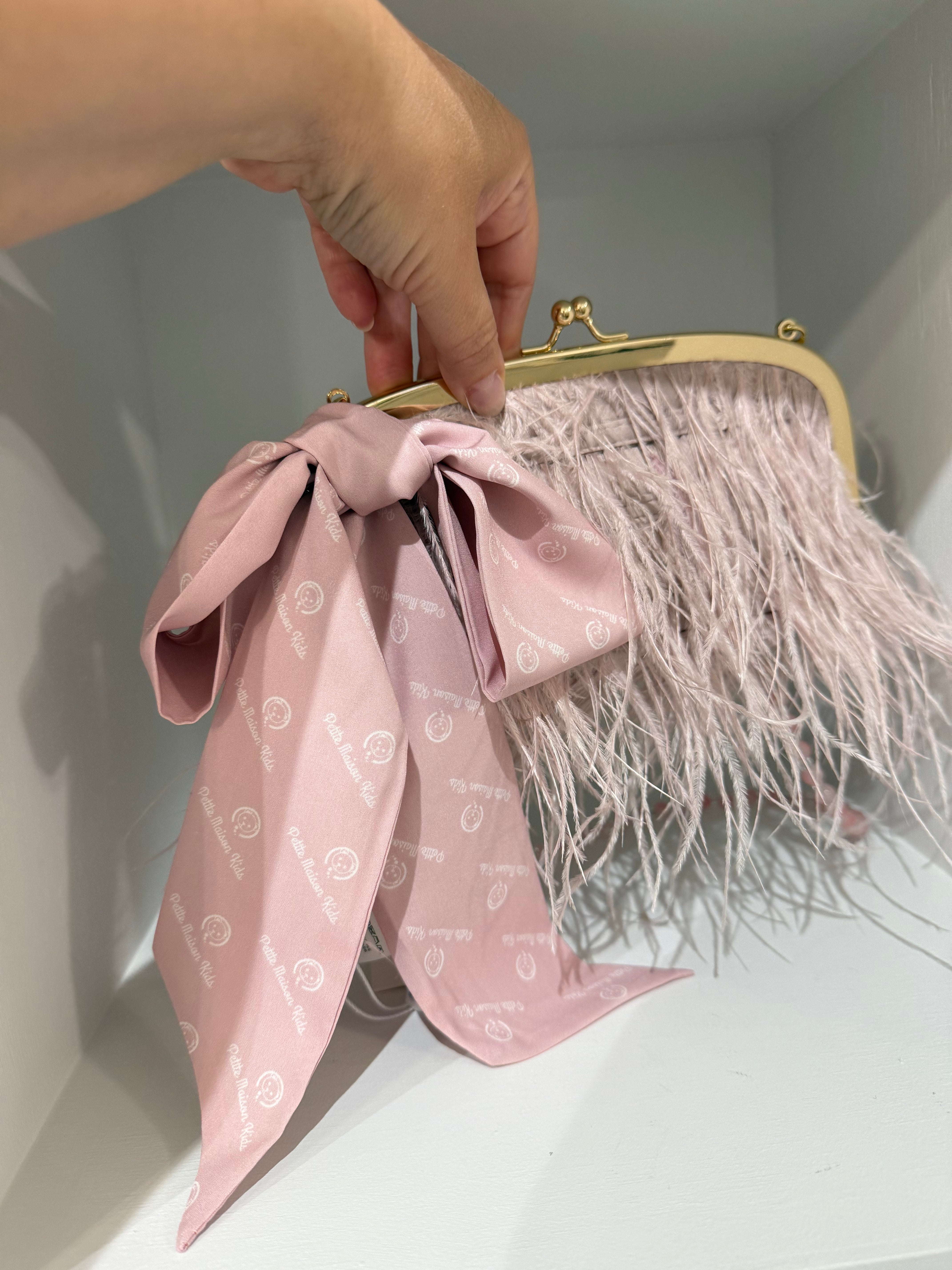 Dusty Pink Logo Chiffon Scarf - Petite Maison Kids