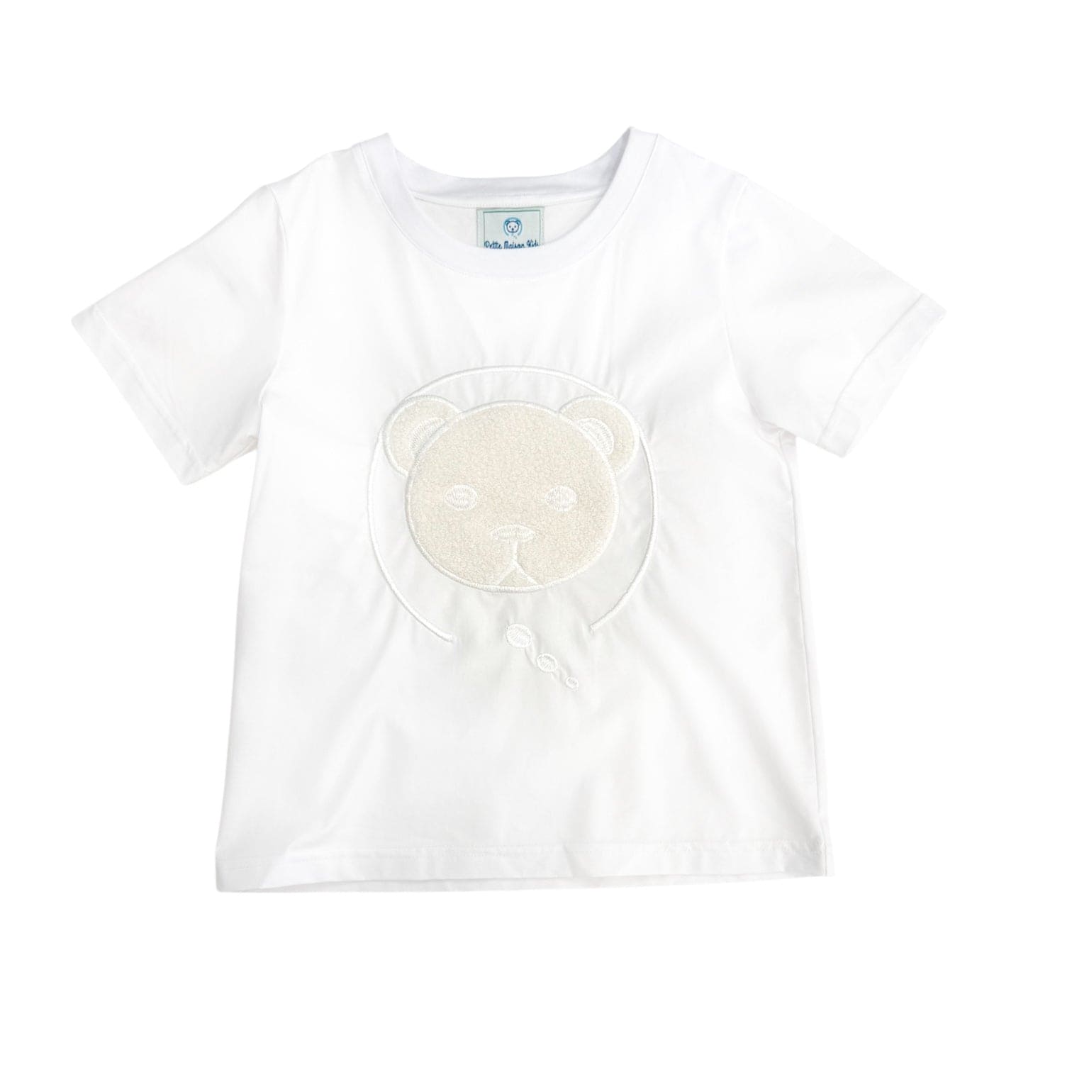 Pima White Cotton Teddy T-Shirt - Petite Maison Kids