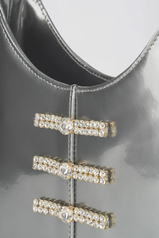 Mini Sau Patent Mini Bag - Charcoal