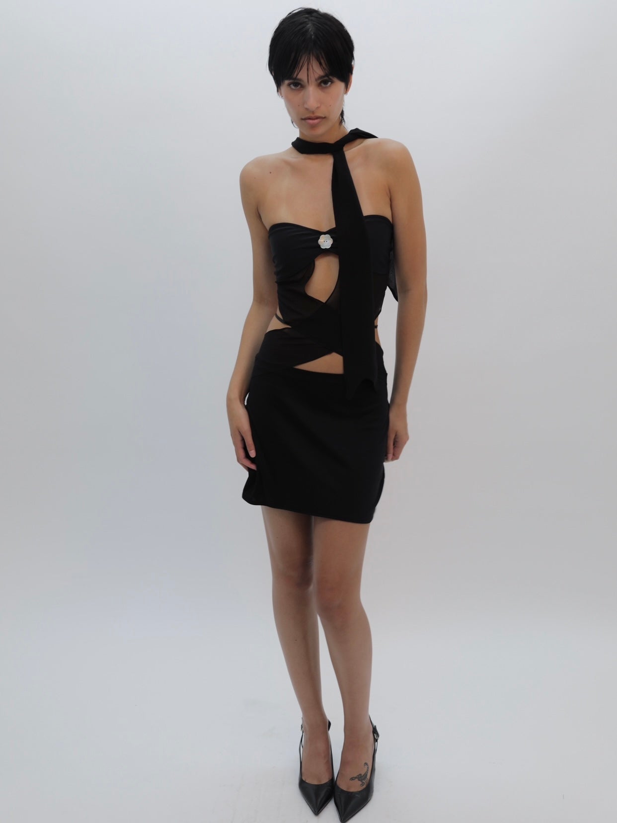 FLOWER SCARF TOP + RECYCLED