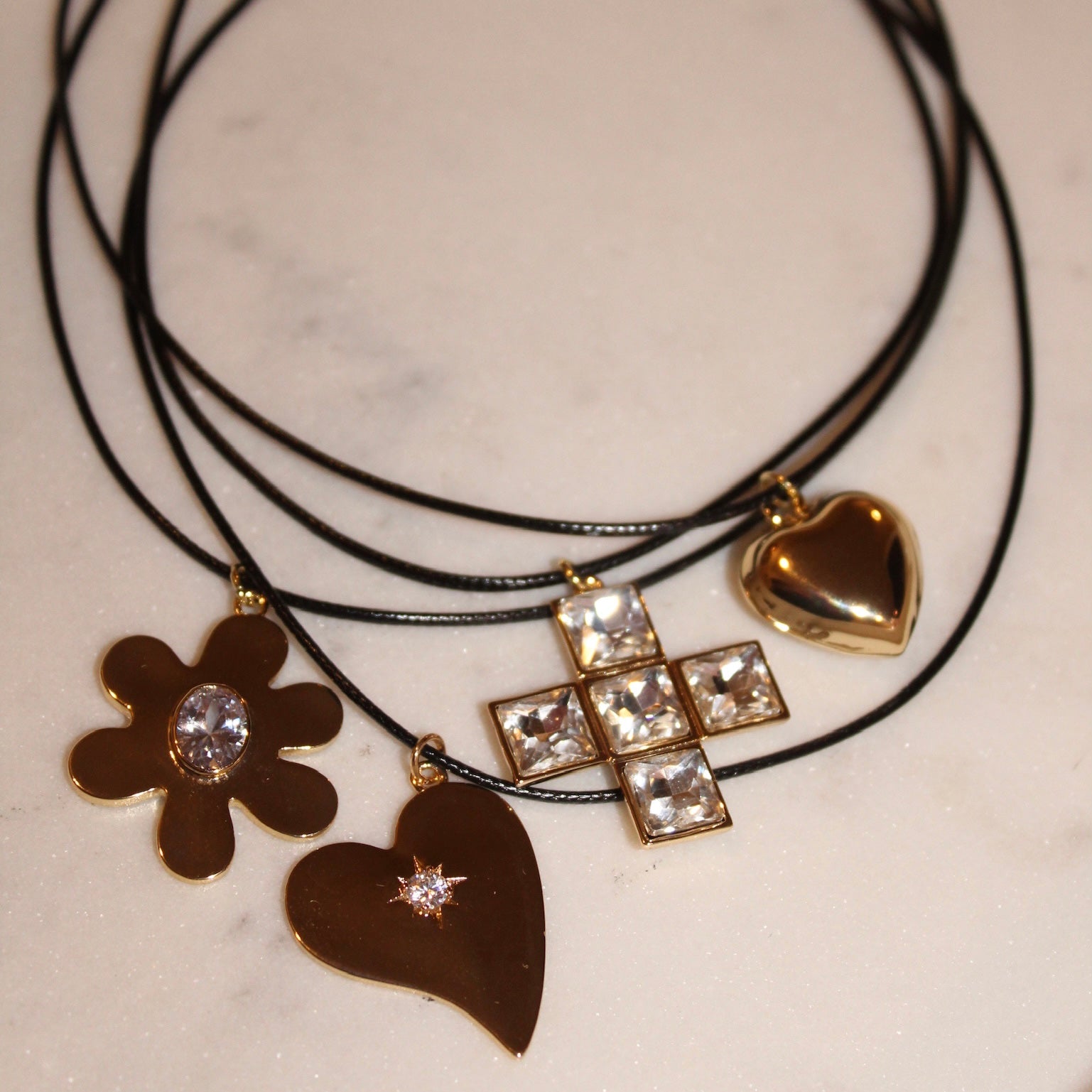 Venezia Crystal Cord Choker