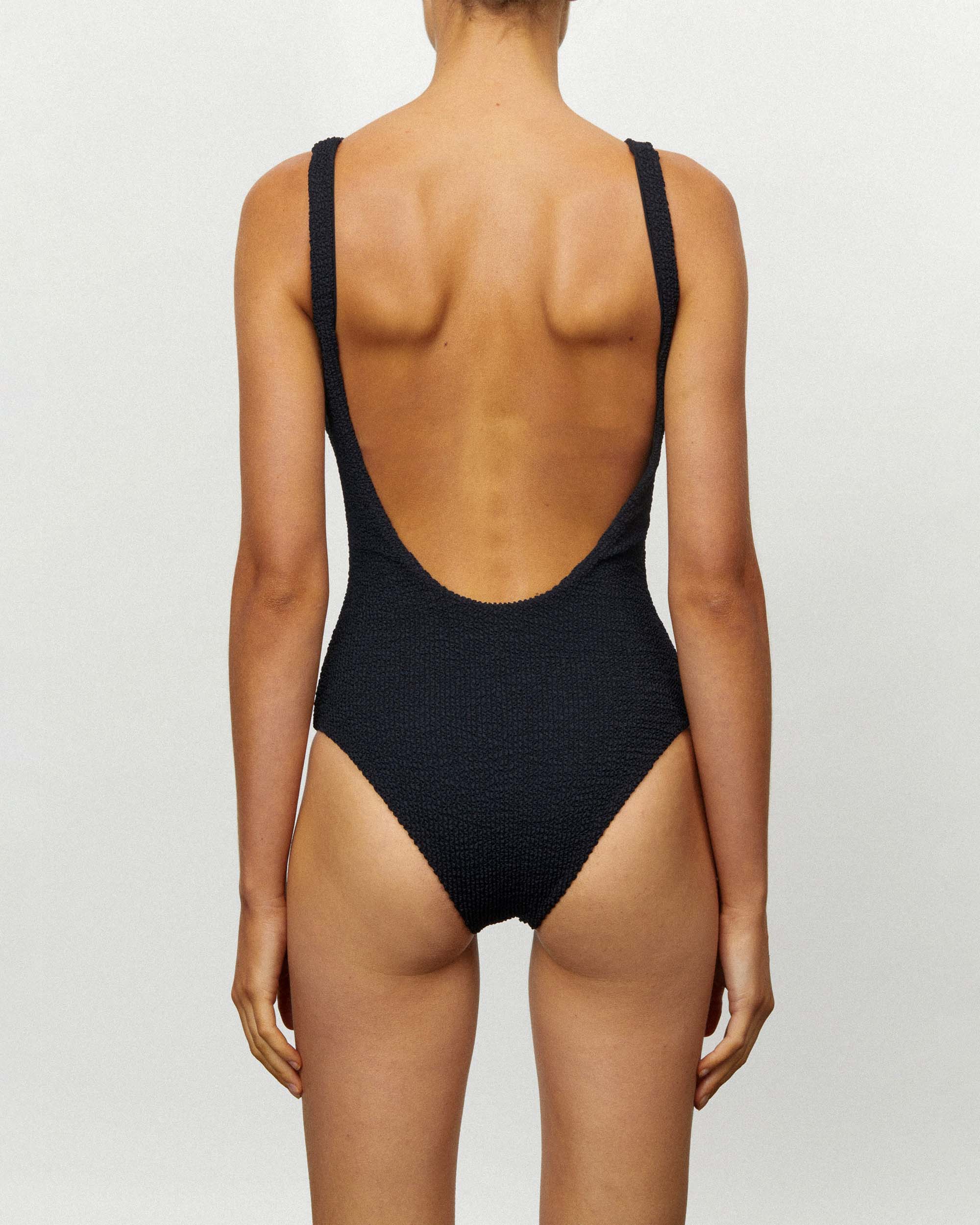 INC - Backless One Piece | Crimped Black