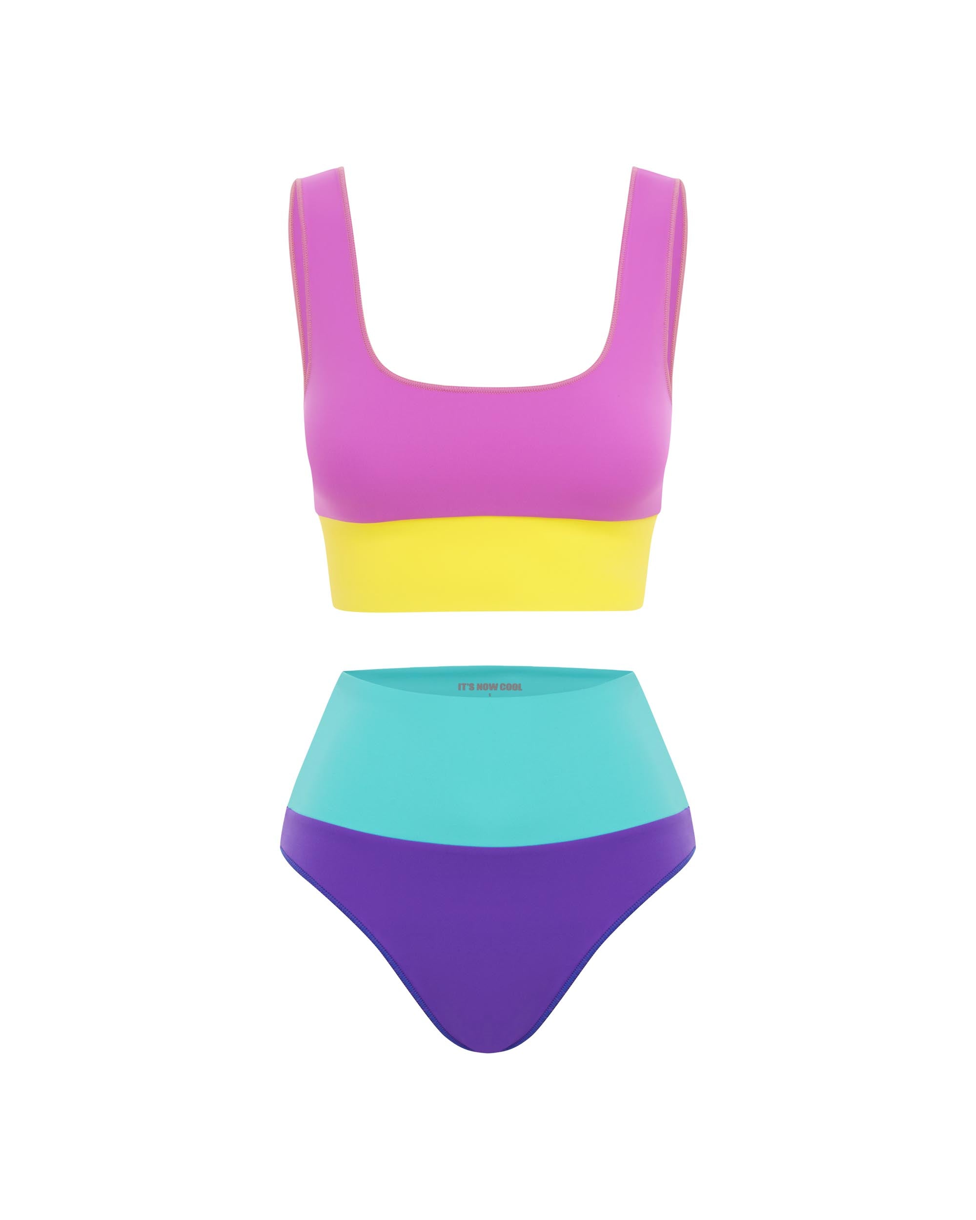 Studio image of the front of the Contour Crop Top - Passionfruit. 