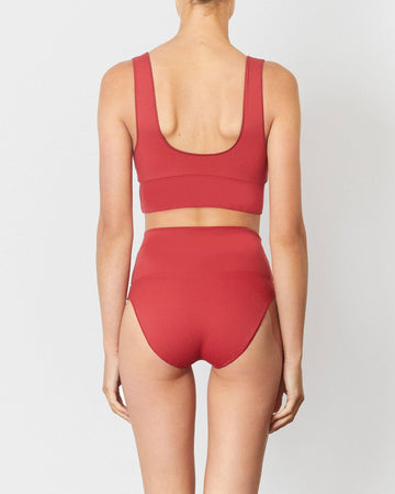 The Contour High Waist Pant - Chilli Red