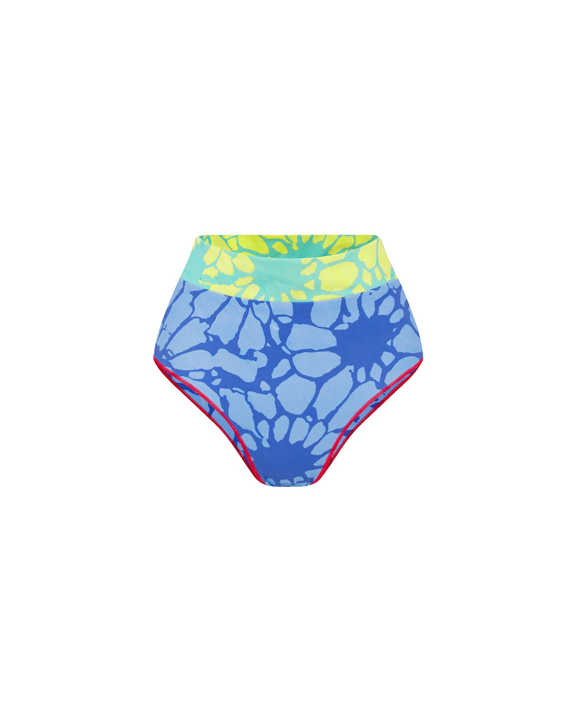 Studio image of the Contour Booty Short in Breakers. 
