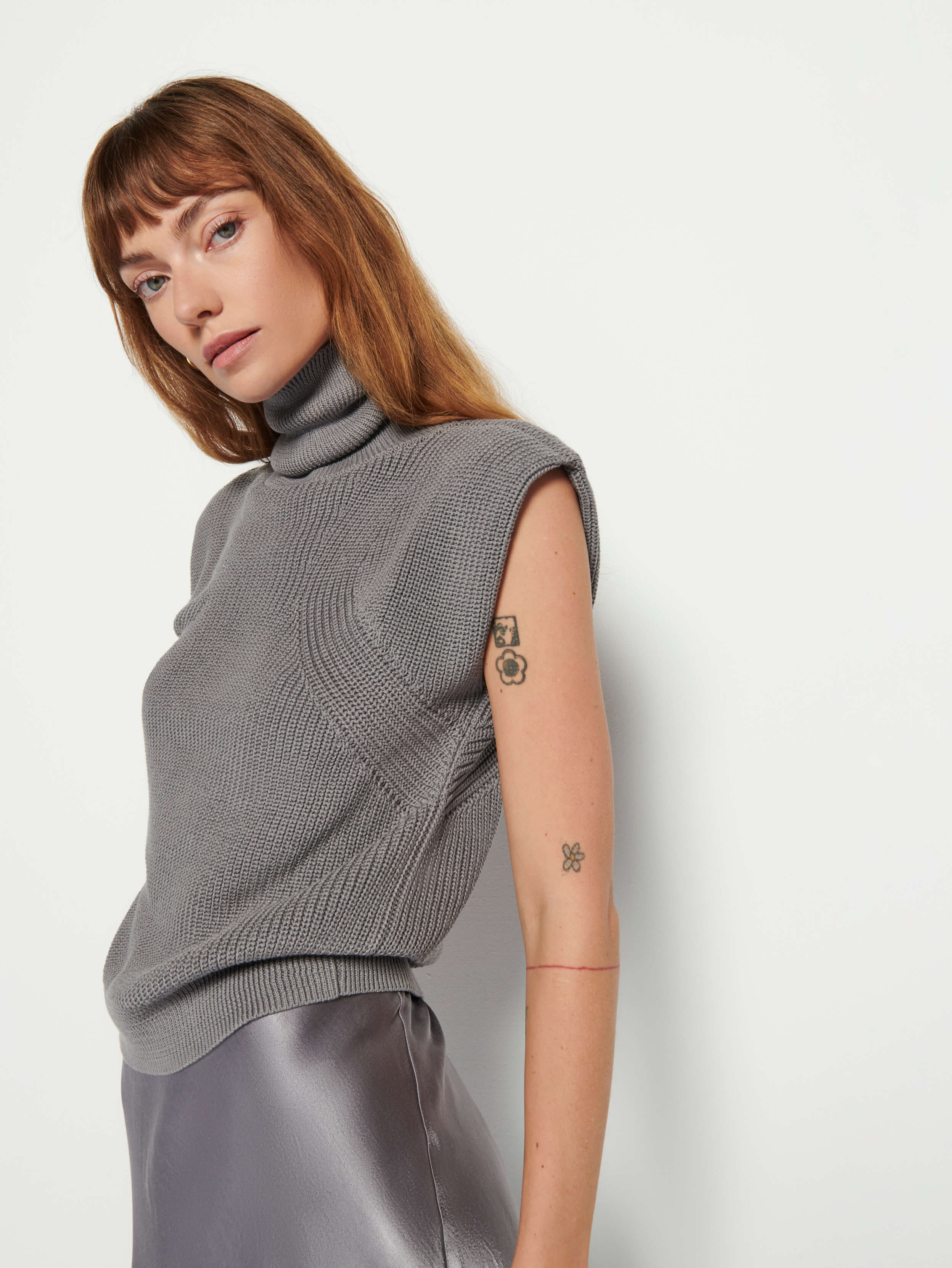 NATION LTD Isha Oversized Sleeveless Turtleneck