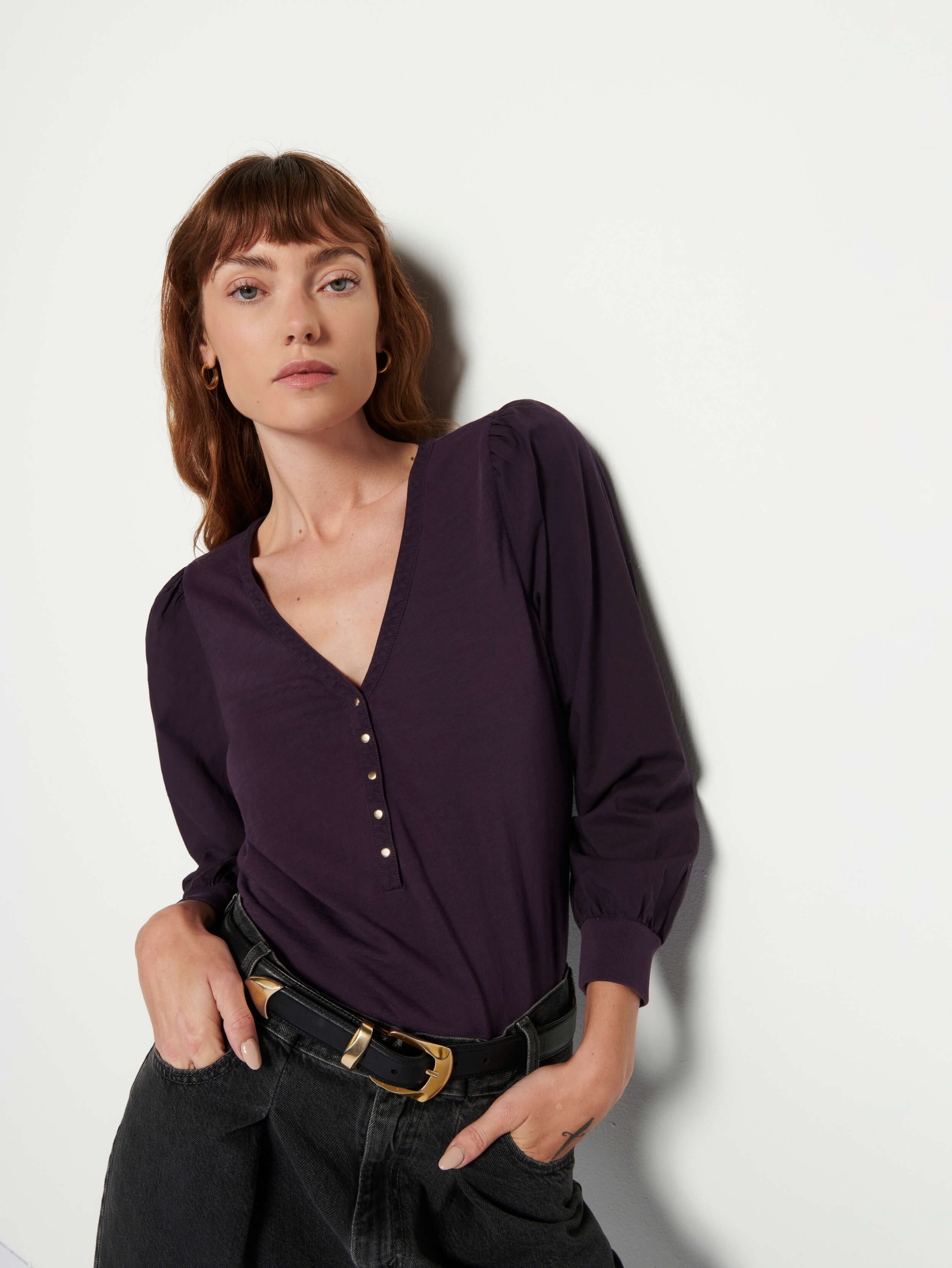 NATION LTD Ivy Feminine Snap Henley