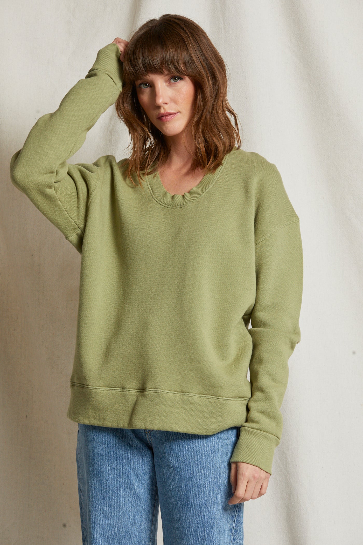 T59 - Janie - Fleece U Neck Sweatshirt