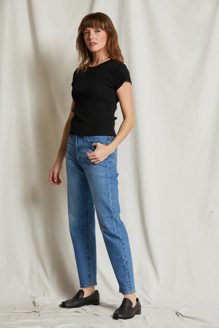 T81 -  Julia - Rib Short Sleeve Baby Tee