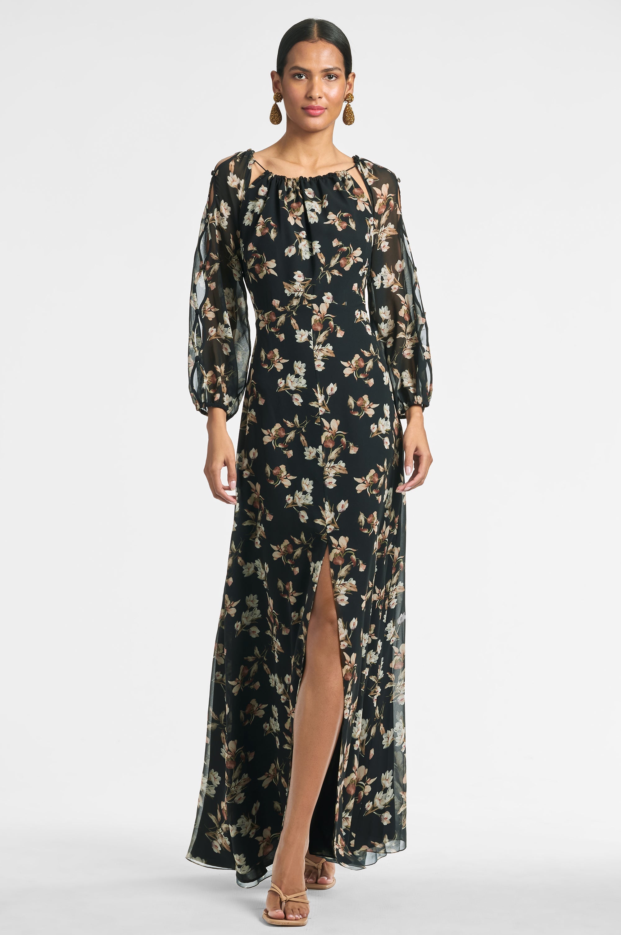 Jasmine Dress - Black Venetia Petal - Final Sale