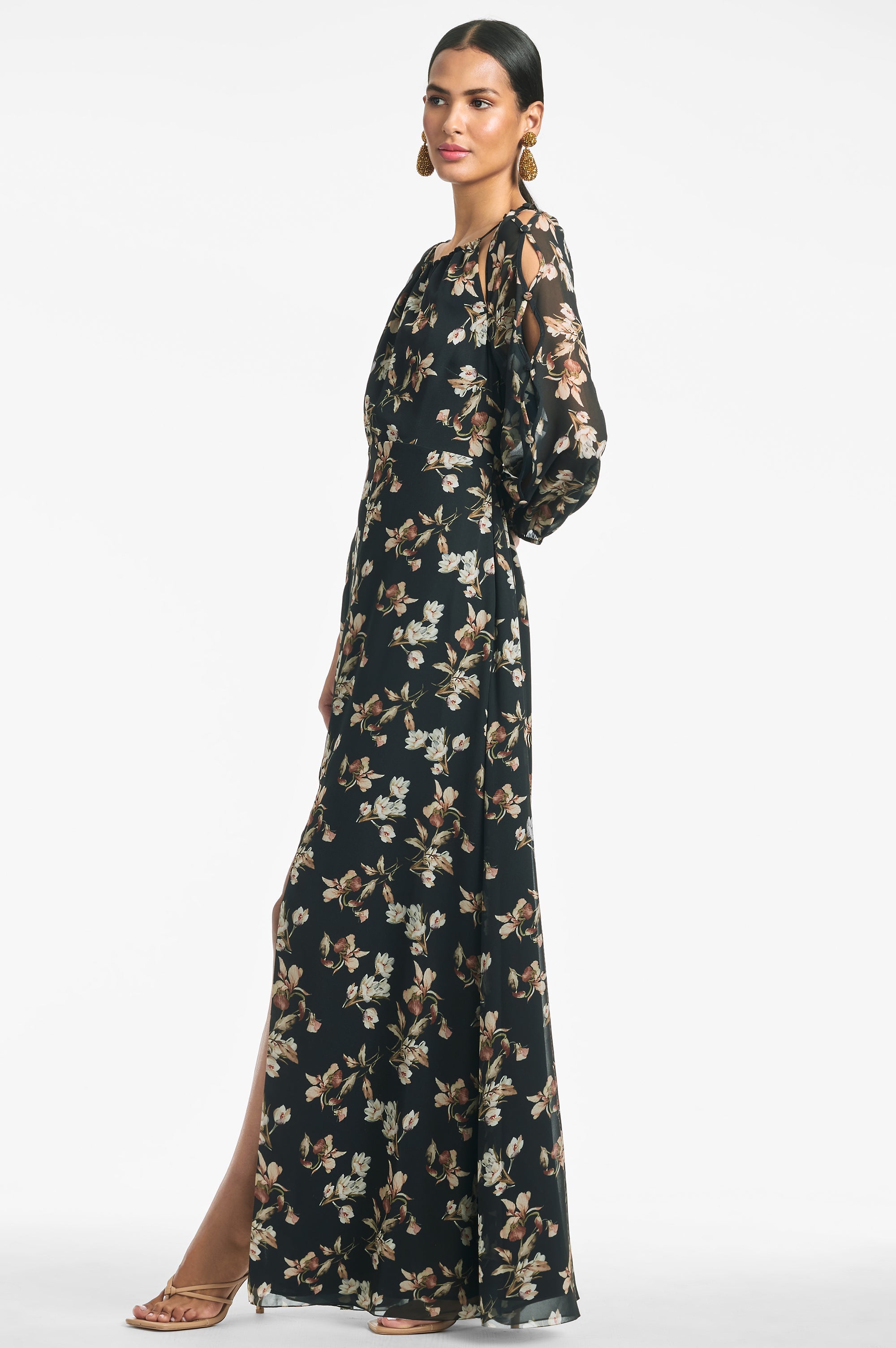 Jasmine Dress - Black Venetia Petal - Final Sale