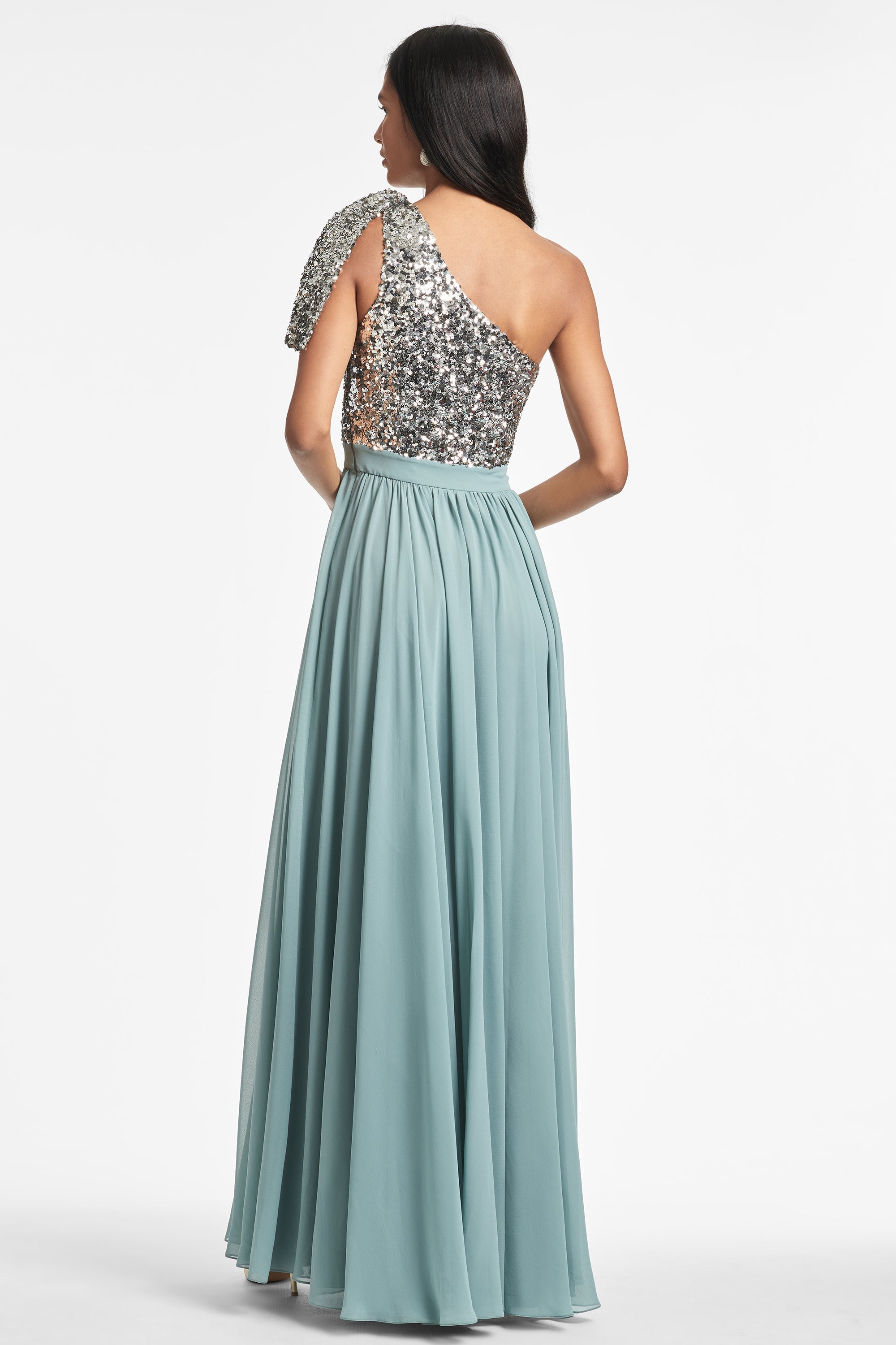 Jolie Gown - Silver Steel Blue - Final Sale