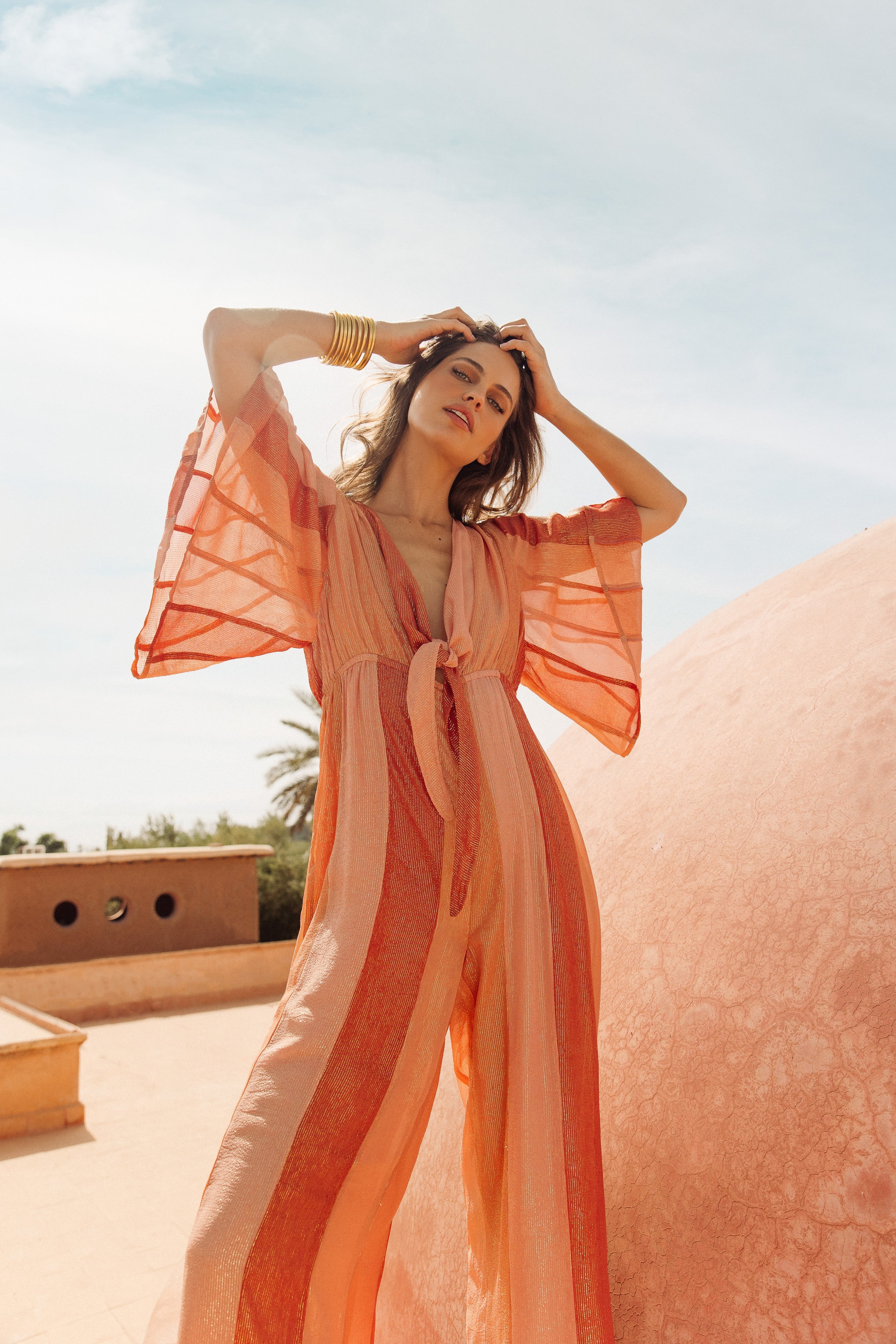 JULIANA JUMPSUIT MARBELLA MIX TERRACOTTA