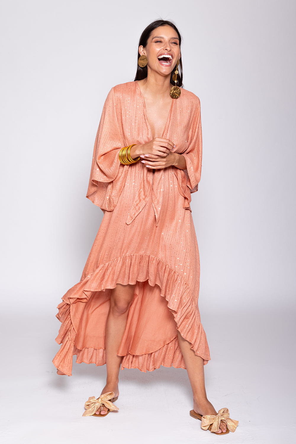 JULIANA DRESS SAINT BARTH TERRACOTTA