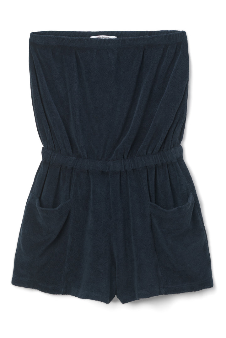 B15-JACLYN - Loop Terry Strapless Romper