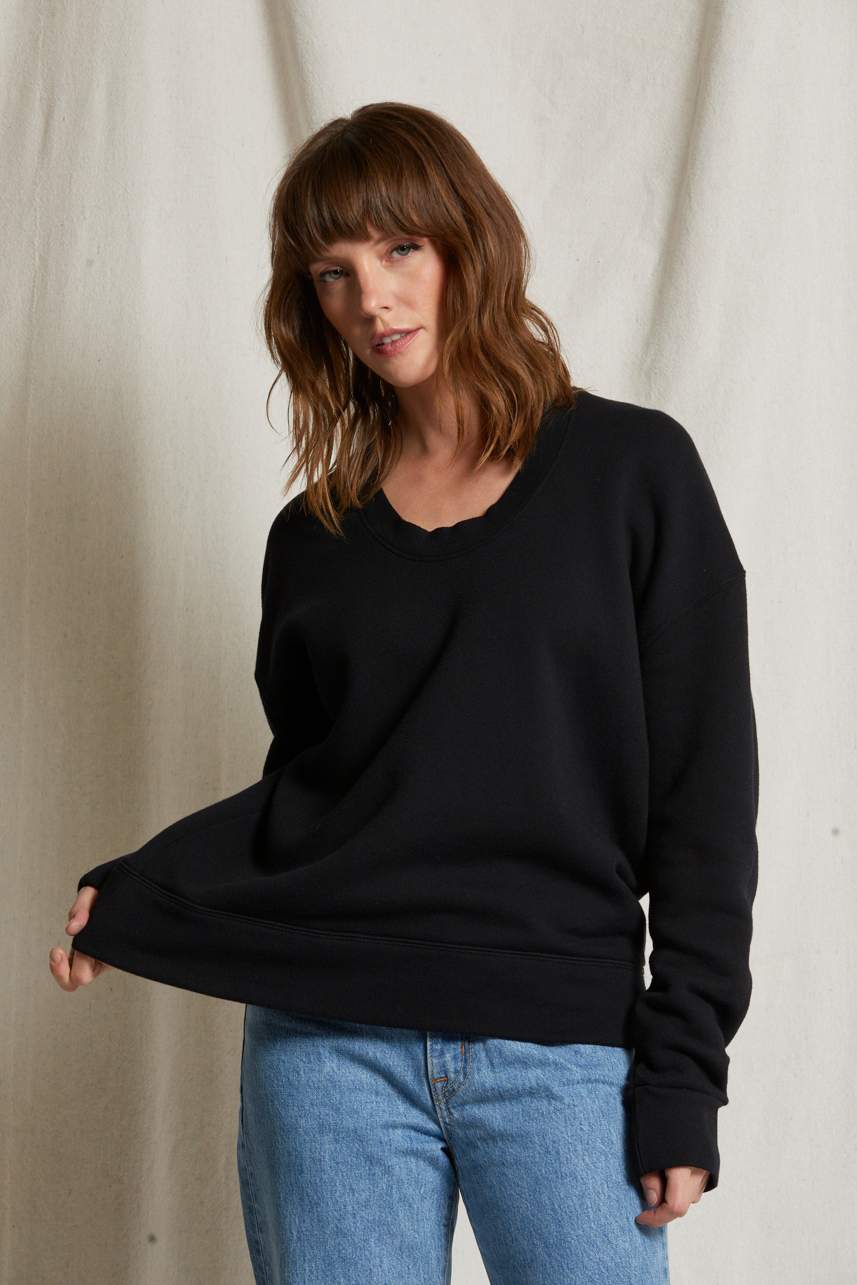 T59 - Janie - Fleece U Neck Sweatshirt