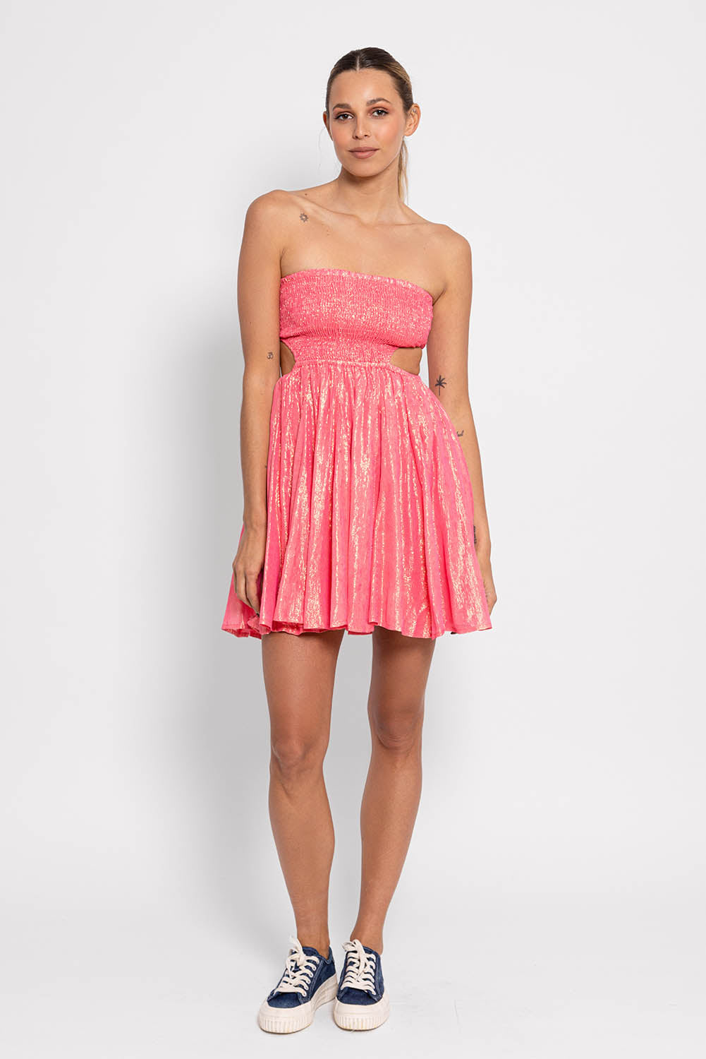 JULIETTE SHORT DRESS IOS HOT PINK